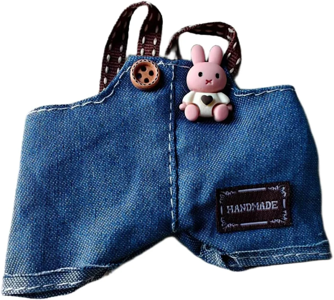 ست لباس عروسک 17 سانتی متری LA Made BU (بدون عروسک)، سرهمی جین و تی شرت راه راه با کلاه جین و عینک - لباس ممتاز برای عروسک های 15-17 سانتی متری، لوازم جانبی مد روزمره آبی و سبز LabuBlue برای بازی و نمایش ست لباس عروسک 17 سانتی متری LA Made BU (بدون عروسک)، سرهمی جین و تی شرت راه راه با کلاه جین و عینک - لباس ممتاز برای عروسک های 15-17 سانتی متری، لوازم جانبی مد روزمره آبی و سبز LabuBlue برای بازی و نمایش