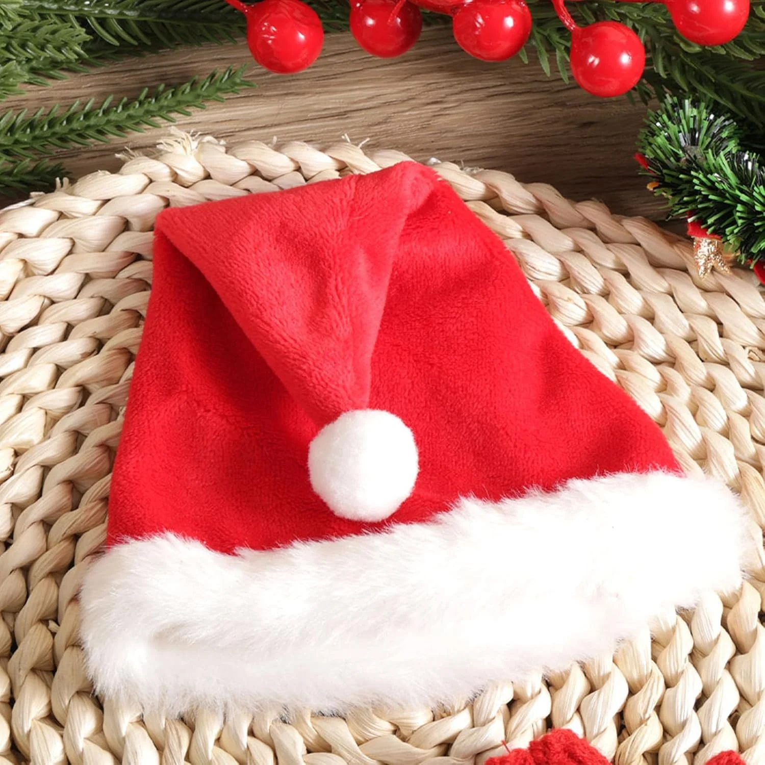 ست لباس عروسک کریسمس، شامل کلاه بابانوئل شیک و لباس تعطیلات برای عروسک های بزرگ 17 سانتی متری، لوازم جانبی نمایش (فقط لباس) ست لباس عروسک کریسمس، شامل کلاه بابانوئل شیک و لباس تعطیلات برای عروسک های بزرگ 17 سانتی متری، لوازم جانبی نمایش (فقط لباس)