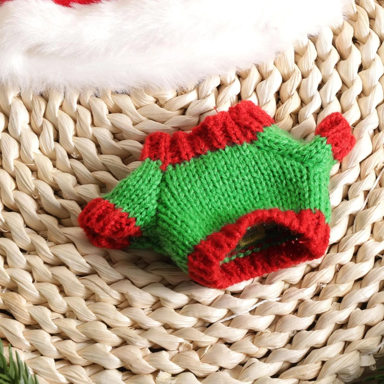 ست لباس عروسک کریسمس، شامل کلاه بابانوئل شیک و لباس تعطیلات برای عروسک های بزرگ 17 سانتی متری، لوازم جانبی نمایش (فقط لباس) ست لباس عروسک کریسمس، شامل کلاه بابانوئل شیک و لباس تعطیلات برای عروسک های بزرگ 17 سانتی متری، لوازم جانبی نمایش (فقط لباس)