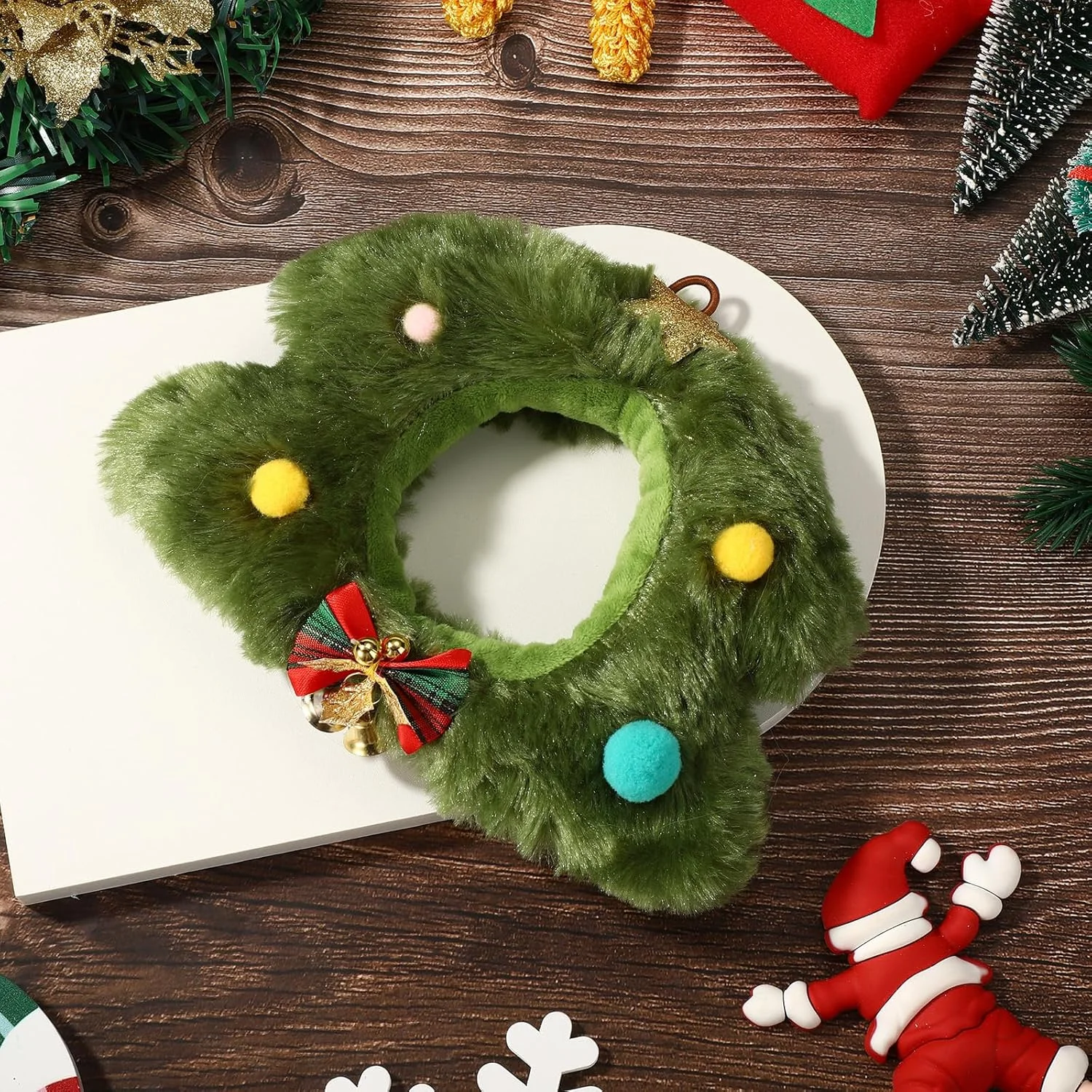 کلاه درخت کریسمس برای عروسک های بزرگ 17 سانتی متری، عروسک های سبز زیبا، لباس کریسمس، لباس جشن کریسمس، سرپوش برای بازی و نمایش کلاه درخت کریسمس برای عروسک های بزرگ 17 سانتی متری، عروسک های سبز زیبا، لباس کریسمس، لباس جشن کریسمس، سرپوش برای بازی و نمایش