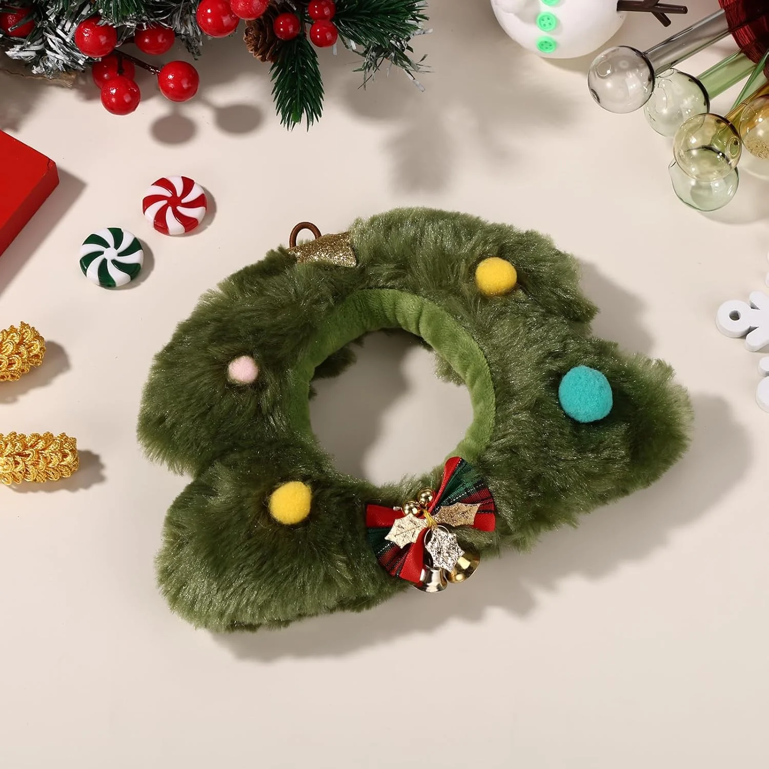 کلاه درخت کریسمس برای عروسک های بزرگ 17 سانتی متری، عروسک های سبز زیبا، لباس کریسمس، لباس جشن کریسمس، سرپوش برای بازی و نمایش کلاه درخت کریسمس برای عروسک های بزرگ 17 سانتی متری، عروسک های سبز زیبا، لباس کریسمس، لباس جشن کریسمس، سرپوش برای بازی و نمایش