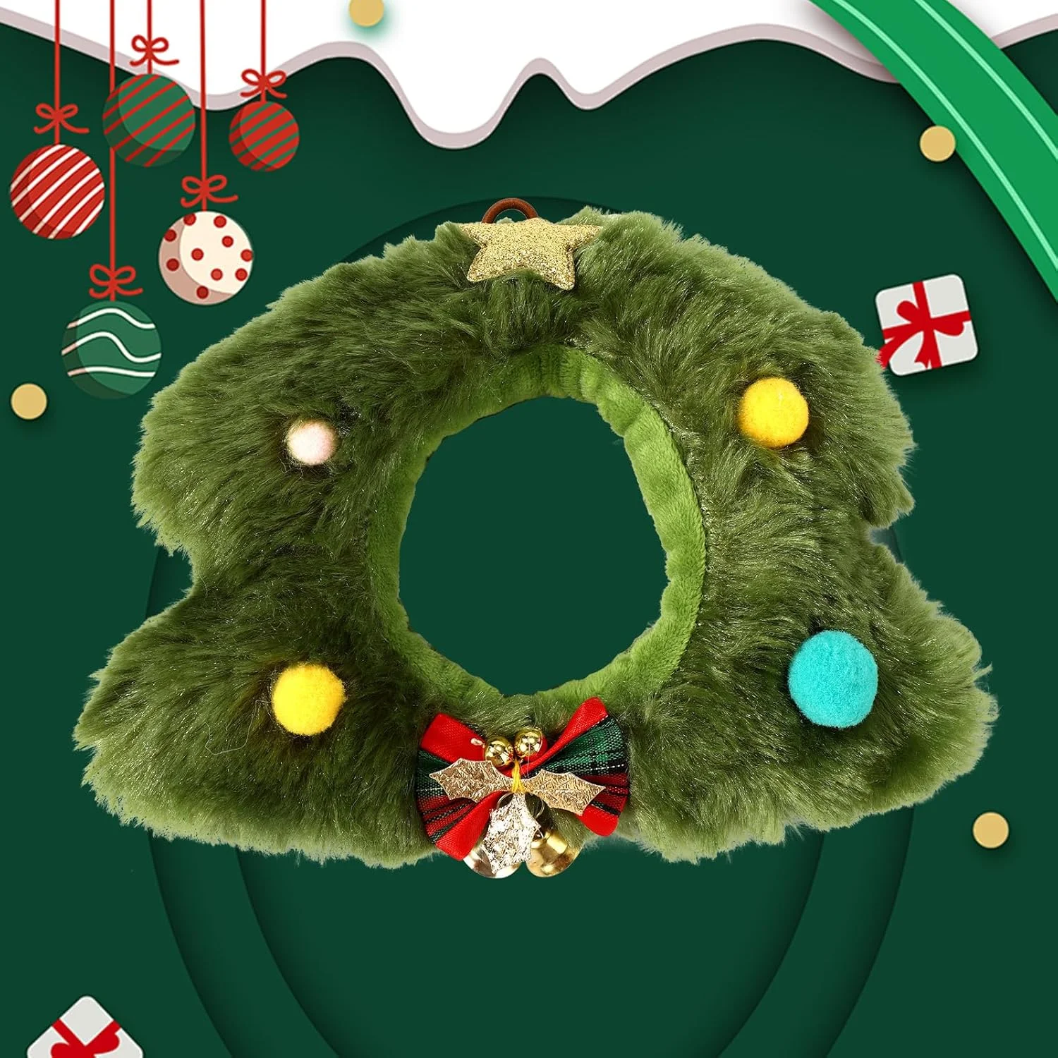 کلاه درخت کریسمس برای عروسک های بزرگ 17 سانتی متری، عروسک های سبز زیبا، لباس کریسمس، لباس جشن کریسمس، سرپوش برای بازی و نمایش کلاه درخت کریسمس برای عروسک های بزرگ 17 سانتی متری، عروسک های سبز زیبا، لباس کریسمس، لباس جشن کریسمس، سرپوش برای بازی و نمایش