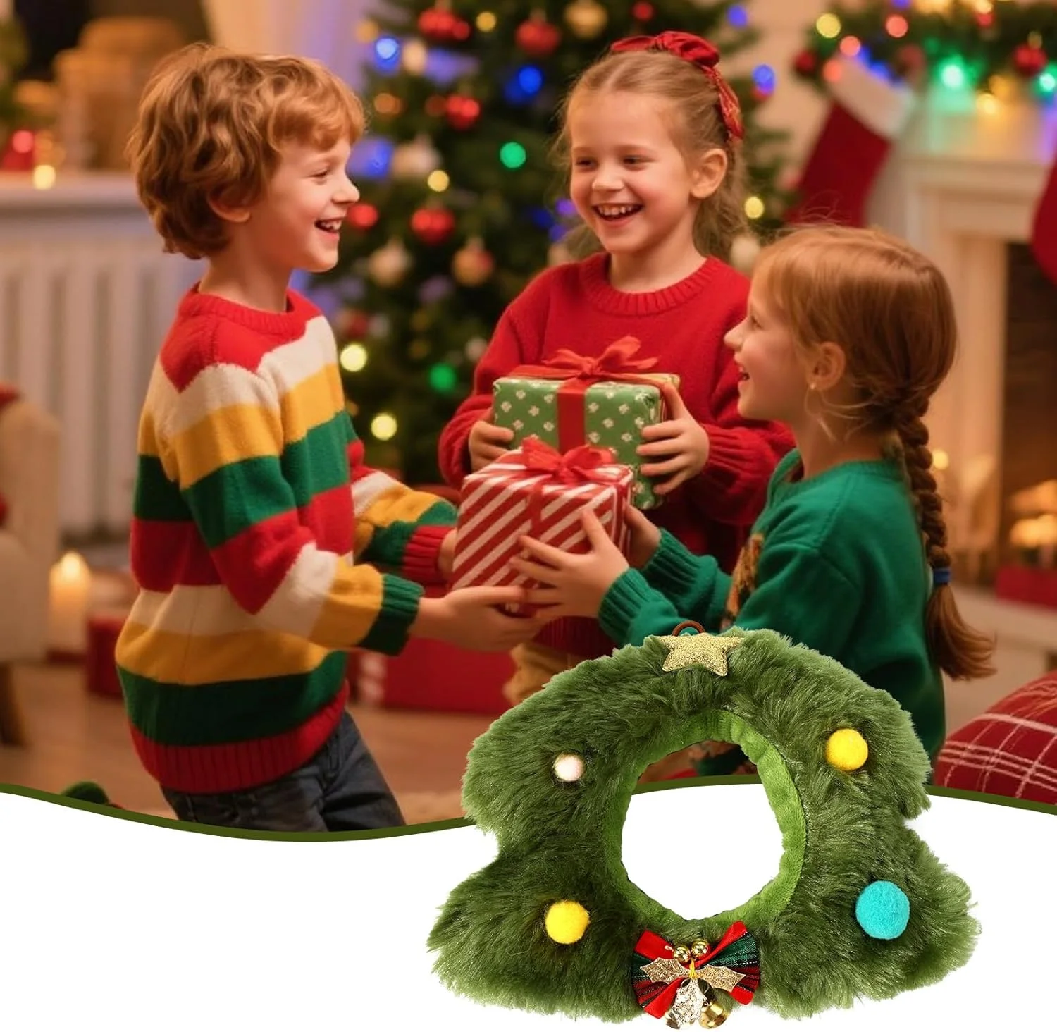 کلاه درخت کریسمس برای عروسک های بزرگ 17 سانتی متری، عروسک های سبز زیبا، لباس کریسمس، لباس جشن کریسمس، سرپوش برای بازی و نمایش کلاه درخت کریسمس برای عروسک های بزرگ 17 سانتی متری، عروسک های سبز زیبا، لباس کریسمس، لباس جشن کریسمس، سرپوش برای بازی و نمایش