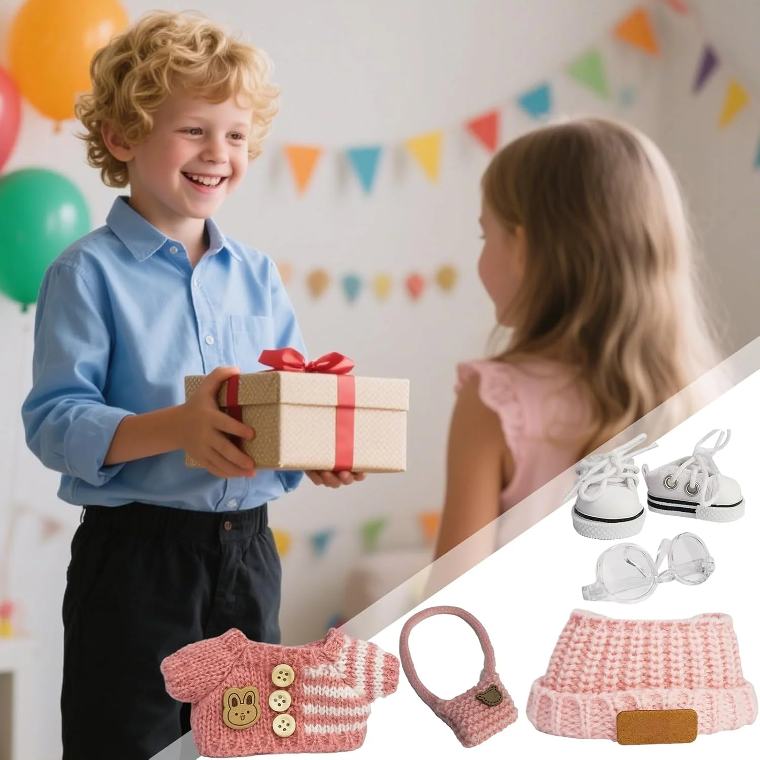 ست لباس عروسک، کیت لوازم جانبی عروسک بافتنی، لباس فشن اسباب بازی دست ساز برای دختران پسران کودکان کلکسیونرها دکوراسیون نمایش بازی خیالی ست لباس عروسک، کیت لوازم جانبی عروسک بافتنی، لباس فشن اسباب بازی دست ساز برای دختران پسران کودکان کلکسیونرها دکوراسیون نمایش بازی خیالی