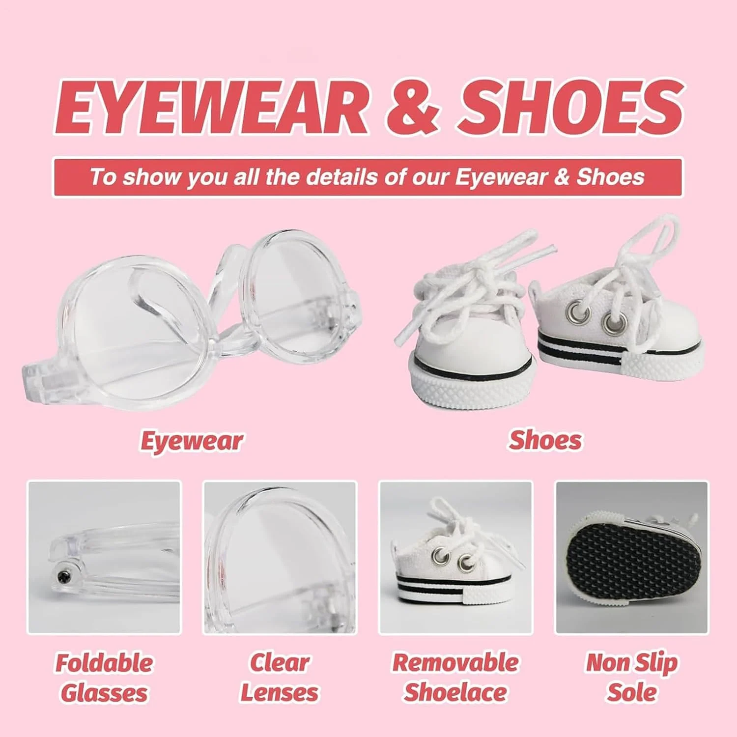 لباس عروسک بچه، ست لوازم جانبی عروسک بافتنی | لباس دست ساز با کفش، عینک و گردنبند برای کودکان نوپا، کلکسیونرها، پسران و دختران در تعطیلات، تولد و کریسمس لباس عروسک بچه، ست لوازم جانبی عروسک بافتنی | لباس دست ساز با کفش، عینک و گردنبند برای کودکان نوپا، کلکسیونرها، پسران و دختران در تعطیلات، تولد و کریسمس