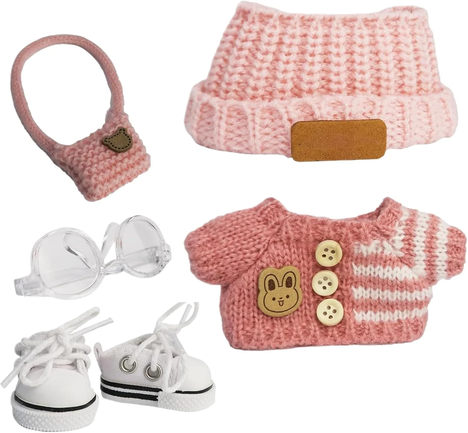 لباس عروسک نوزاد، لباس های شایان ستایش برای عروسک های نوزاد | لباس دست ساز با کفش، عینک و گردنبند برای کودکان نوپا، کلکسیونرها، پسران و دختران در تعطیلات، تولد و کریسمس