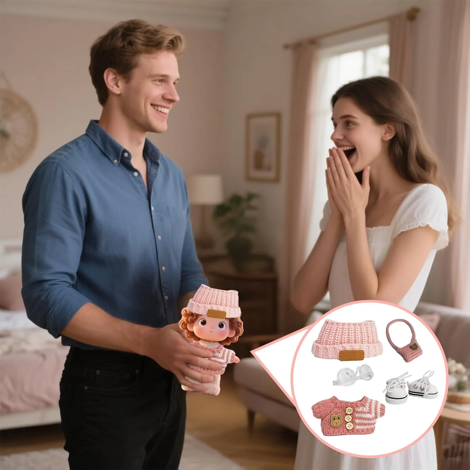 لباس عروسک، لباسهای دوستداشتنی برای عروسکهای نوزاد - لباس مد گردنبند کفش عینک برای بازی تخیلی بازی تظاهری کودکان نوپا کلکسیونرها تولد لباس عروسک، لباسهای دوستداشتنی برای عروسکهای نوزاد - لباس مد گردنبند کفش عینک برای بازی تخیلی بازی تظاهری کودکان نوپا کلکسیونرها تولد