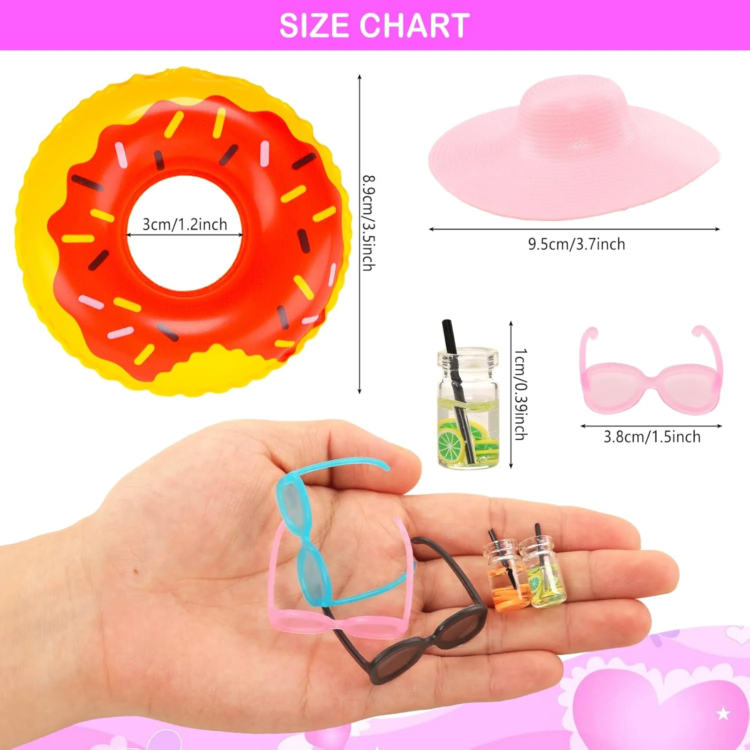 مجموعه لباس و لوازم جانبی تابستانی ساحلی 20 تکه ای ENOCHT برای عروسک، شامل 5 لباس شنا، 1 حوله حمام با 14 لوازم جانبی کفش، عینک، نوشیدنی و حلقه شنا برای عروسک 11.5 اینچی مجموعه لباس و لوازم جانبی تابستانی ساحلی 20 تکه ای ENOCHT برای عروسک، شامل 5 لباس شنا، 1 حوله حمام با 14 لوازم جانبی کفش، عینک، نوشیدنی و حلقه شنا برای عروسک 11.5 اینچی