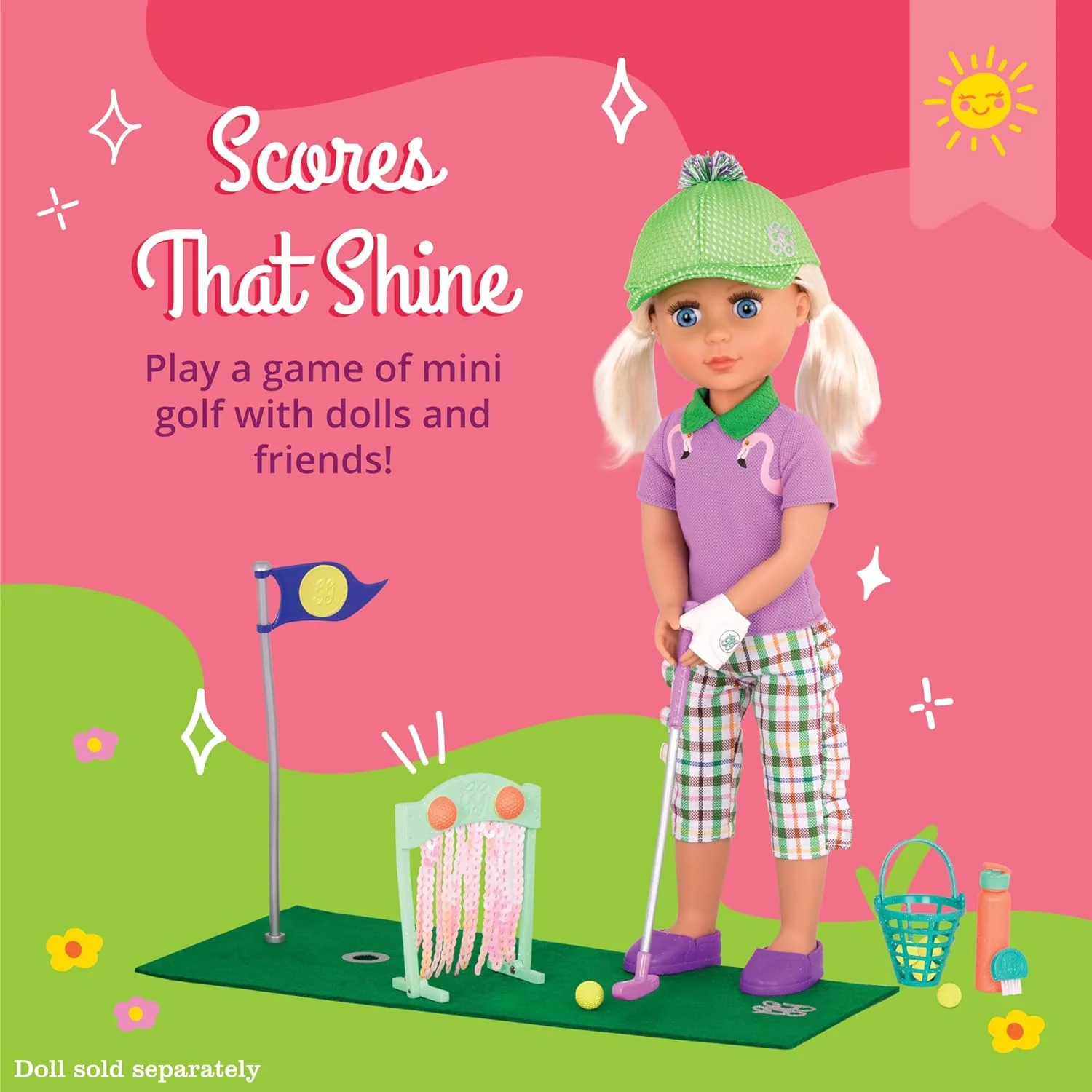 Glitter Girls - Scores That Shine - ست مینی گلف برای عروسک های 14 اینچی - اسباب بازی ها، لباس ها و لوازم جانبی برای دختران 3 سال به بالا Glitter Girls - Scores That Shine - ست مینی گلف برای عروسک های 14 اینچی - اسباب بازی ها، لباس ها و لوازم جانبی برای دختران 3 سال به بالا