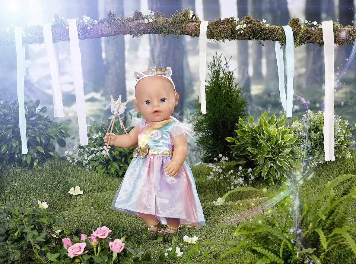 عروسک بیبی بورن فانتزی پرنسس لوکس 43 سانتی‌متری - اسباب بازی برای کودکان، مناسب دست‌های کوچک، بازی خلاقانه باعث افزایش همدلی و مهارت‌های اجتماعی، مناسب کودکان 3 سال به بالا، شامل لباس، کفش، هدبند و چوب جادو