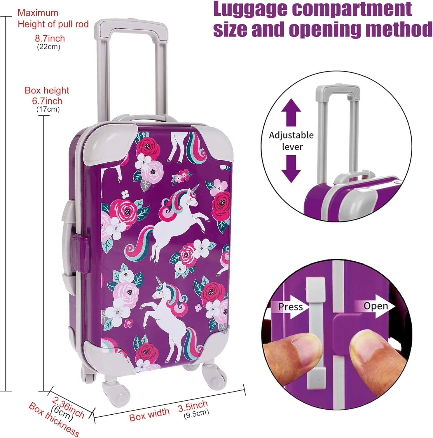 iBayda ست 25 تکه لباس و لوازم جانبی عروسک دخترانه 18 اینچی، چمدان مسافرتی، ست بازی مدرسه با بالش، دوربین، عینک آفتابی، مناسب برای عروسک های 18 اینچی، هدیه و محل نگهداری عروسک (عروسک شامل نمی شود)