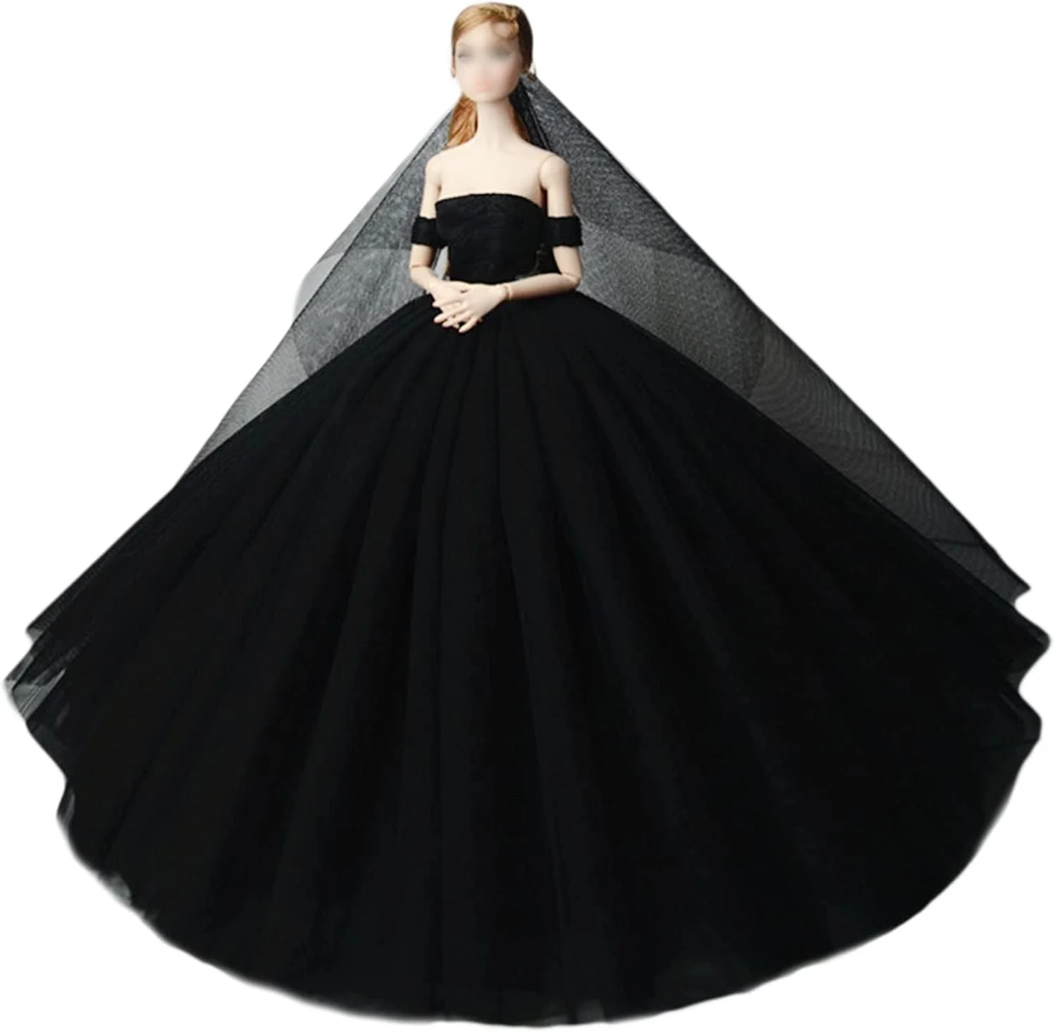 لباس عروسکی لباس عروسی برای عروسک دخترانه 11.5 اینچی لباس مهمانی لباس شاهزاده خانم لوازم جانبی عروسک 1/6 (مدل E)