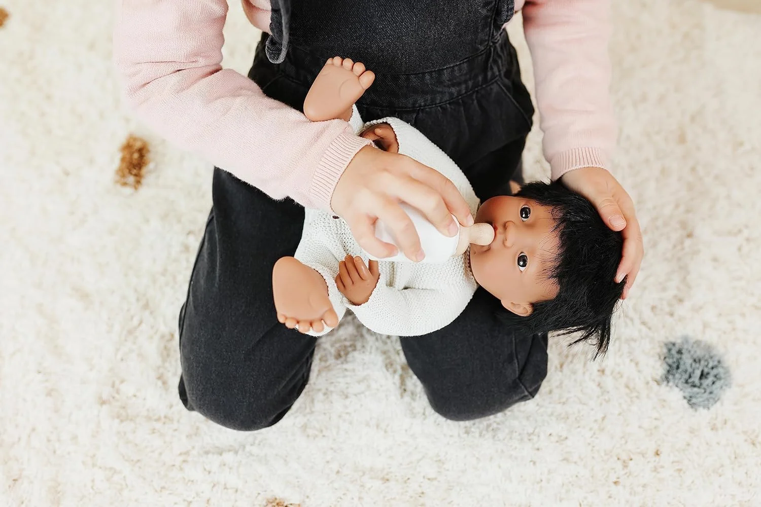 Miniland - لباس خواب بافتنی 38 سانتی متری - رنگ کتانی، 31605