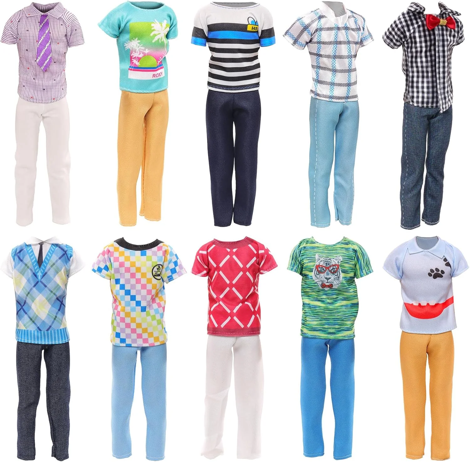 باروا 3 ست لباس تابستانی اسپرت و فشن با استایل تصادفی برای عروسک کن باربی 12 اینچی