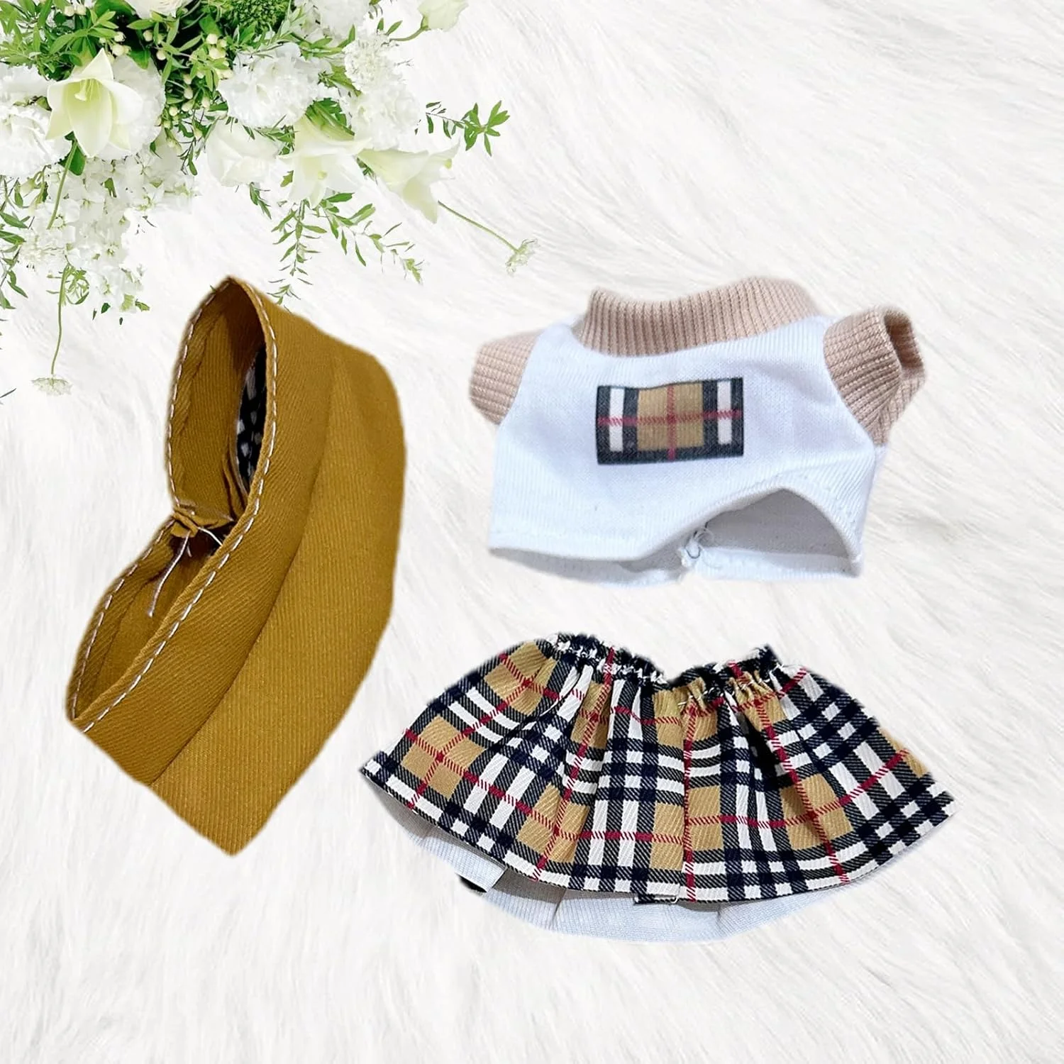 لباس عروسک 17 سانتی متری، لوازم جانبی اسباب بازی لباس کلاسیک اسباب بازی 1 عدد لباس + 1 عدد کلاه (بدون عروسک)