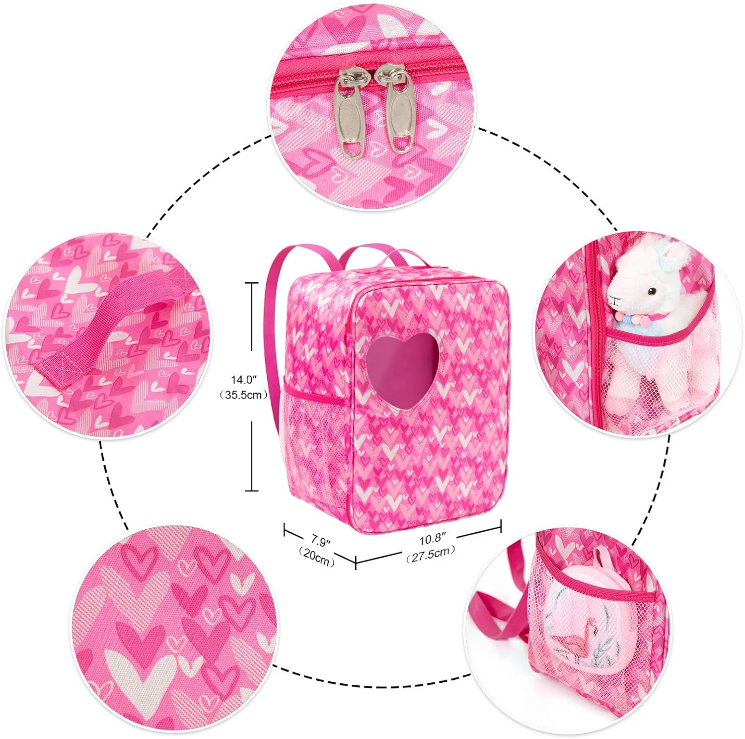 کیف حمل عروسک دخترانه 18 اینچی Ecore Fun به همراه لباس و لوازم جانبی، شامل لباس، کفش پارچه ای سفید، کوله پشتی عروسک، عینک آفتابی، بره اسباب بازی کیف حمل عروسک دخترانه 18 اینچی Ecore Fun به همراه لباس و لوازم جانبی، شامل لباس، کفش پارچه ای سفید، کوله پشتی عروسک، عینک آفتابی، بره اسباب بازی