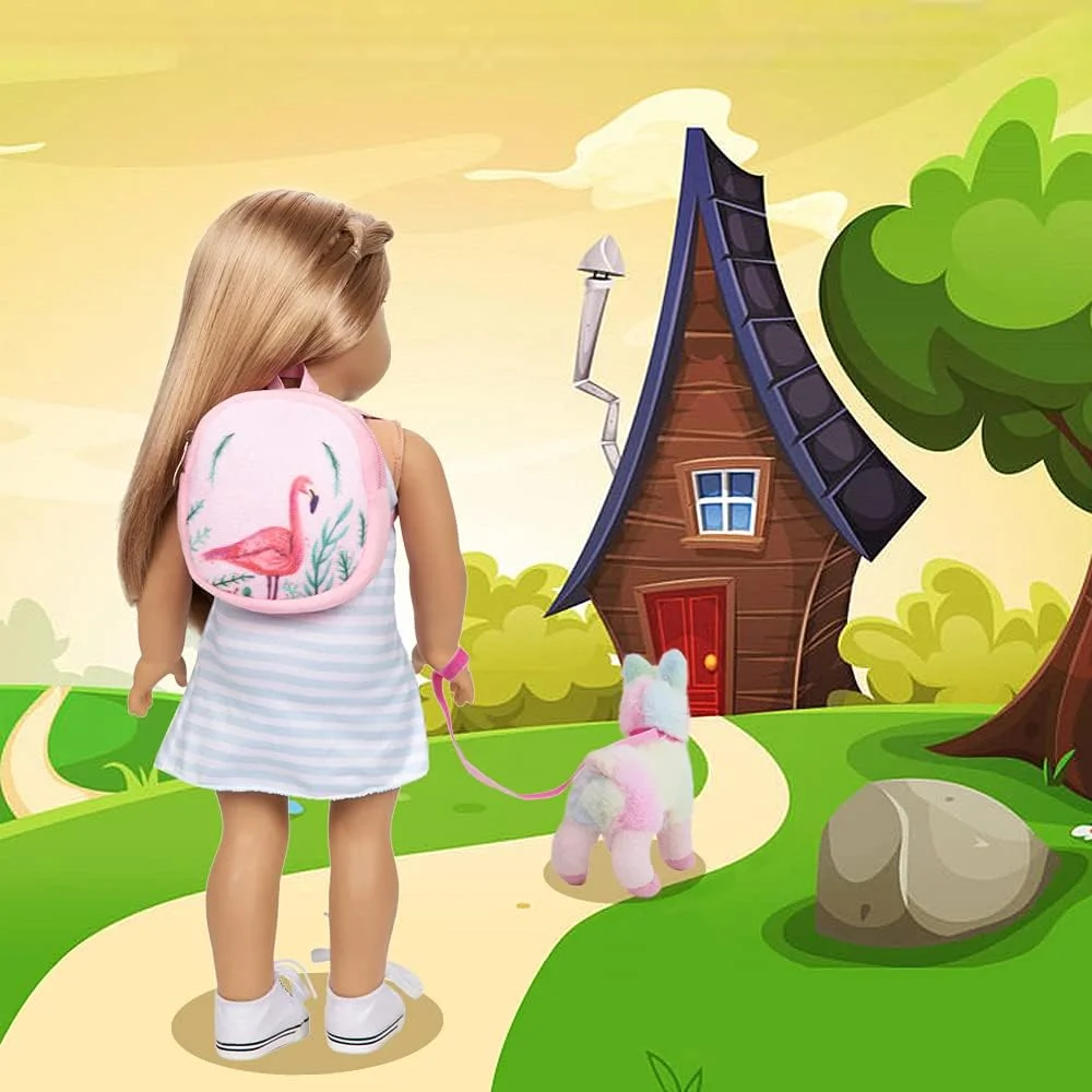کیف حمل عروسک دخترانه 18 اینچی Ecore Fun به همراه لباس و لوازم جانبی، شامل لباس، کفش پارچه ای سفید، کوله پشتی عروسک، عینک آفتابی، بره اسباب بازی کیف حمل عروسک دخترانه 18 اینچی Ecore Fun به همراه لباس و لوازم جانبی، شامل لباس، کفش پارچه ای سفید، کوله پشتی عروسک، عینک آفتابی، بره اسباب بازی