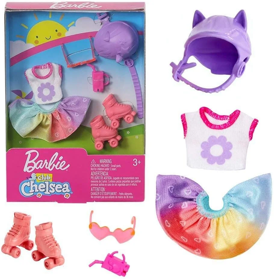 ست اسکیت غلتکی باربی برای چلسی متل FXN69، چند رنگ، GHV59 ست اسکیت غلتکی باربی برای چلسی متل FXN69، چند رنگ، GHV59