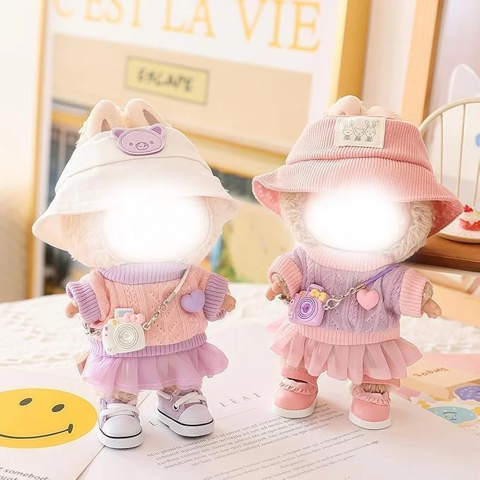 لباس عروسک، ست لباس بنفش کاوایی شیک 5 تکه مناسب برای عروسک 17 سانتی متری (بدون عروسک) لباس عروسک، ست لباس بنفش کاوایی شیک 5 تکه مناسب برای عروسک 17 سانتی متری (بدون عروسک)