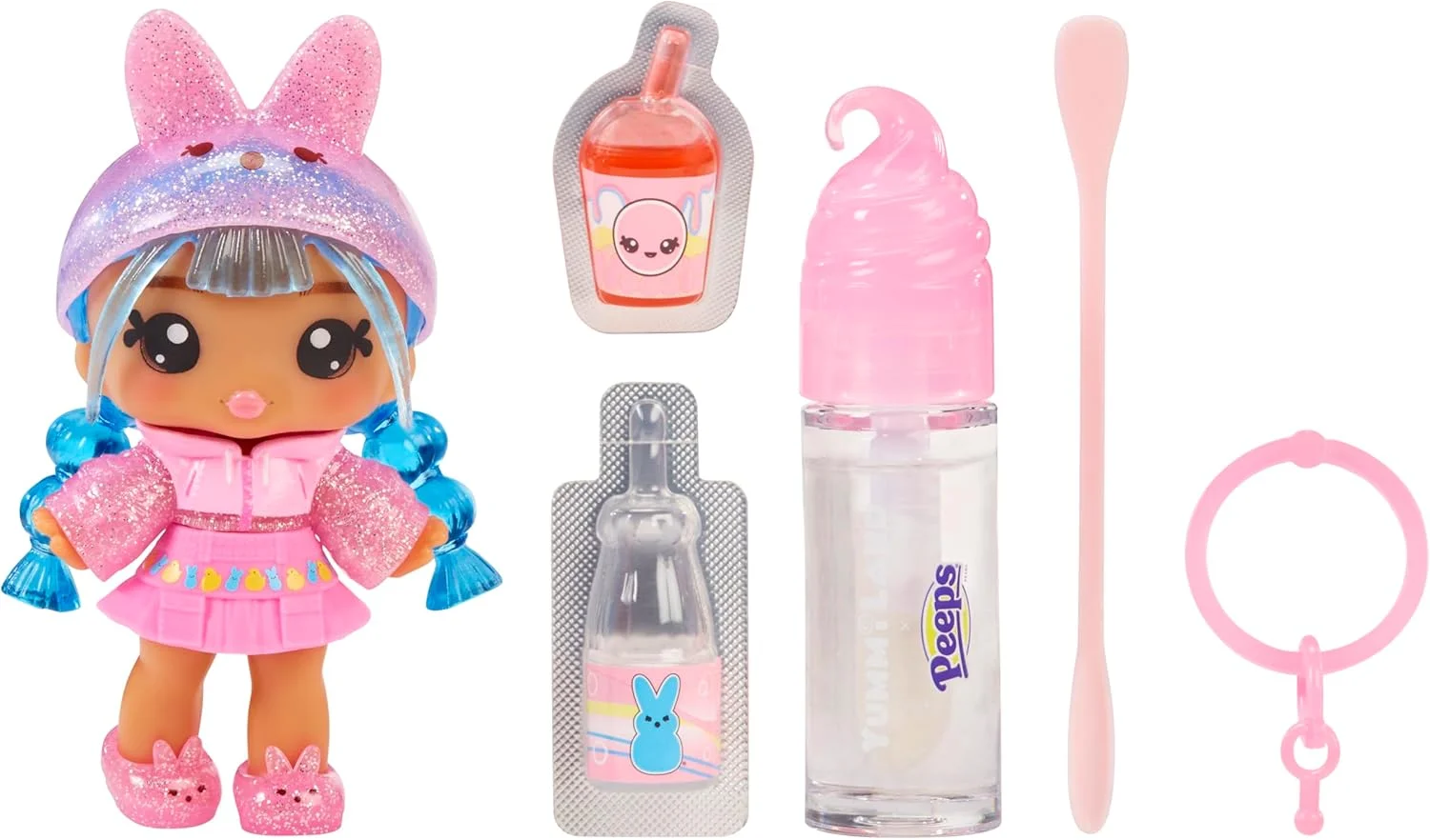 عروسک براق کننده لب YUMMI LAND Yummiland x Peeps – Maddie Mallows – شامل 1 عروسک فشن قابل تنظیم و کیت براق کننده لب با رنگ، عطر و پایه شفاف انحصاری، برای کودکان 4 سال به بالا عروسک براق کننده لب YUMMI LAND Yummiland x Peeps – Maddie Mallows – شامل 1 عروسک فشن قابل تنظیم و کیت براق کننده لب با رنگ، عطر و پایه شفاف انحصاری، برای کودکان 4 سال به بالا