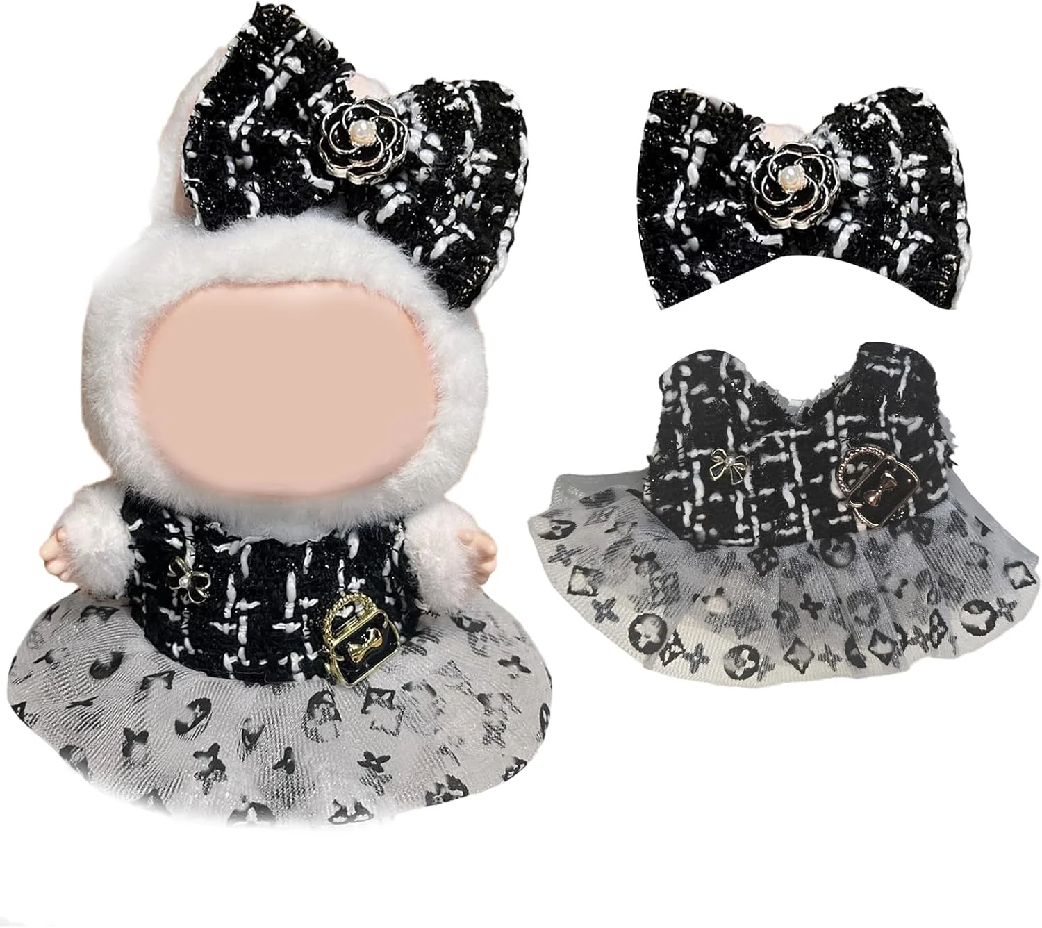 ست لباس عروسک بافتنی دست ساز CasRmia، ست مد شیک برای عروسک های 17 سانتی متری، لباس مهمانی با طراحی دست ساز، لوازم جانبی شیک عروسک، لوازم جانبی عروسک برای کلکسیونرها (لباس سیاه و سفید C) ست لباس عروسک بافتنی دست ساز CasRmia، ست مد شیک برای عروسک های 17 سانتی متری، لباس مهمانی با طراحی دست ساز، لوازم جانبی شیک عروسک، لوازم جانبی عروسک برای کلکسیونرها (لباس سیاه و سفید C)