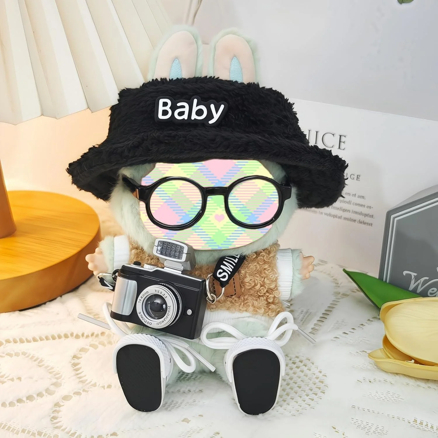 ست لباس عروسک، لوازم جانبی (بدون عروسک)، ست لباس کاوایی زیبا 5 تکه برای عروسک 15 سانتی متری 17 سانتی متری، ست لباس جایگزین عروسک با کلاه عینک ژاکت کفش ست لباس عروسک، لوازم جانبی (بدون عروسک)، ست لباس کاوایی زیبا 5 تکه برای عروسک 15 سانتی متری 17 سانتی متری، ست لباس جایگزین عروسک با کلاه عینک ژاکت کفش