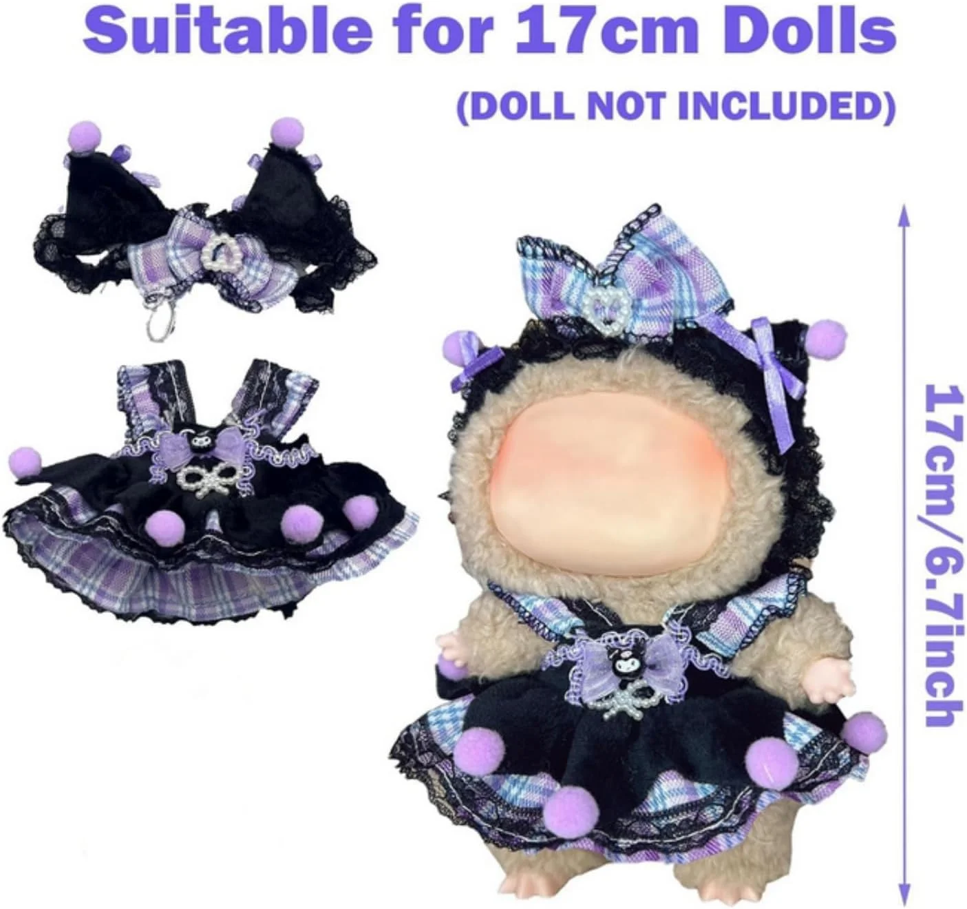 لباس عروسک SKEIDO مناسب برای عروسک لابوبو 17 سانتی متری، ست لباس عروسک پولیشی، نرم، راحت، کشسان و با پوشیدن آسان (عروسک پولیشی شامل نمی شود) (مدل B) لباس عروسک SKEIDO مناسب برای عروسک لابوبو 17 سانتی متری، ست لباس عروسک پولیشی، نرم، راحت، کشسان و با پوشیدن آسان (عروسک پولیشی شامل نمی شود) (مدل B)