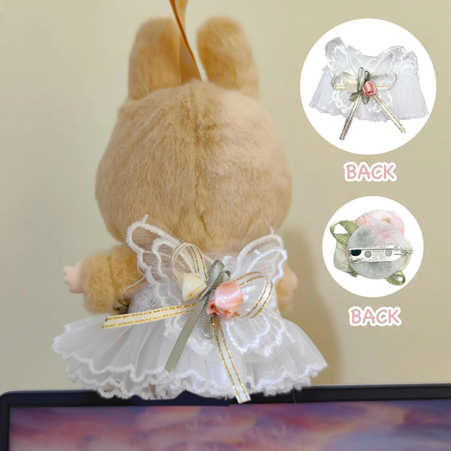 ست لباس 3 تکه عروسک لابوبو KASTWAVE، لباس عروسی، سربند و گیره مو برای عروسک های 17 سانتی متری، لباس پنبه ای غیر رسمی و مهمانی هدیه برای پسران و دختران (عروسک شامل نمی شود) ست لباس 3 تکه عروسک لابوبو KASTWAVE، لباس عروسی، سربند و گیره مو برای عروسک های 17 سانتی متری، لباس پنبه ای غیر رسمی و مهمانی هدیه برای پسران و دختران (عروسک شامل نمی شود)