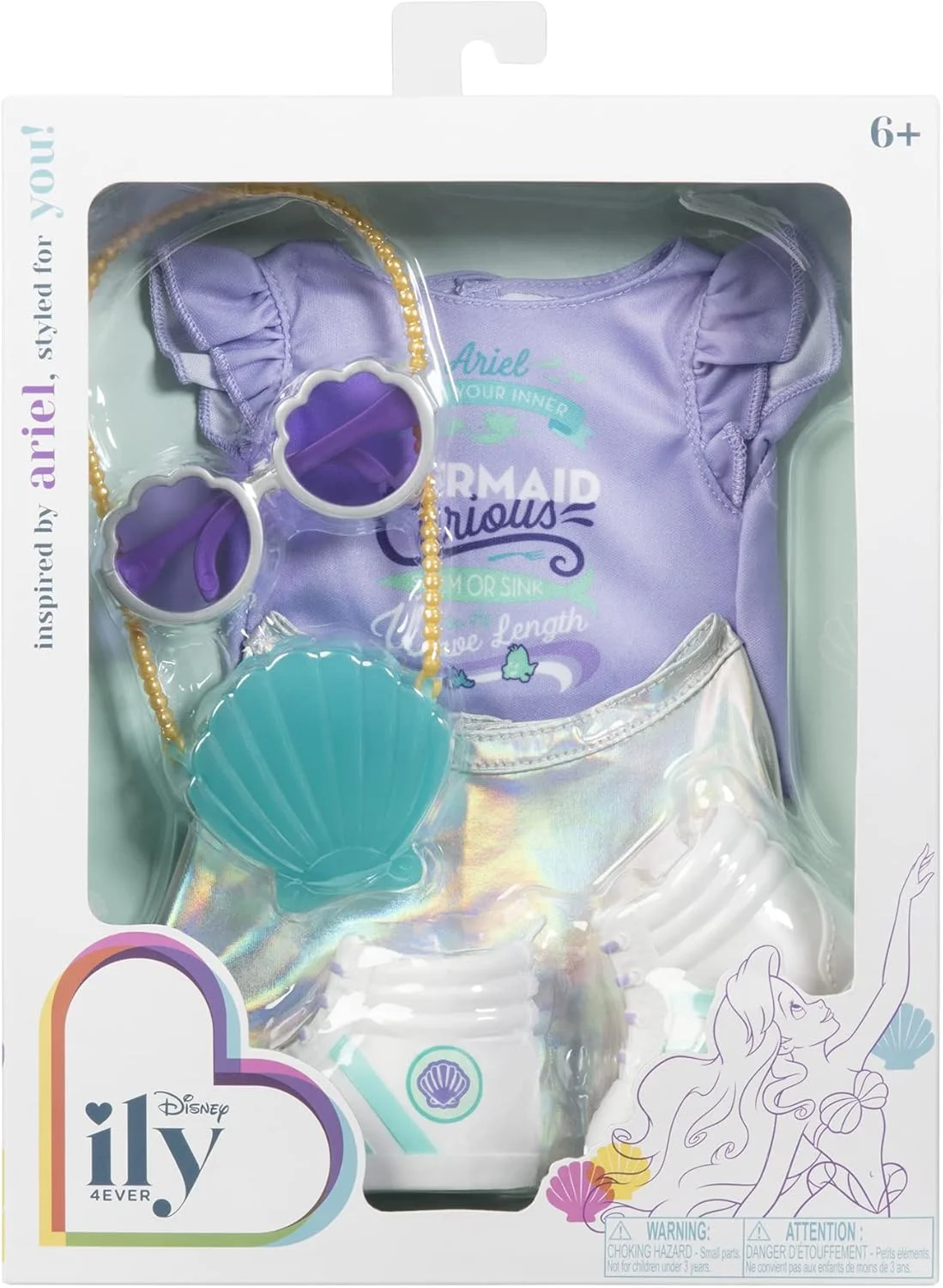بسته مد لباس عروسکی ILY Disney ILY 4Ever با الهام از آریل