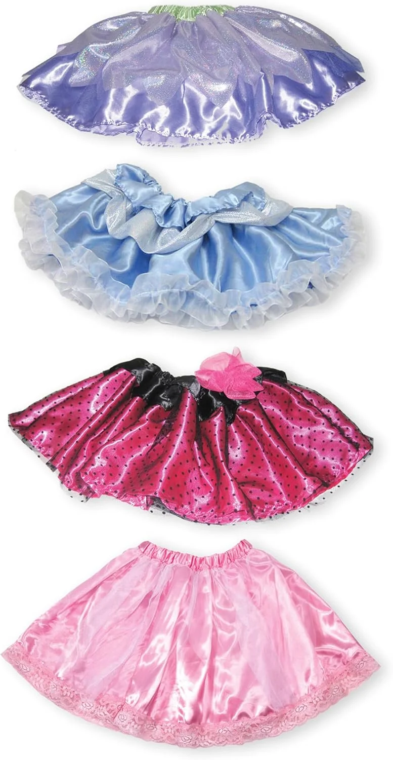 ست لباس باله Melissa & Doug Goodie Tutus! - مجموعه لباس بازی با 4 دامن توتو برای بازی های تخیلی، رقص و سرگرمی - قابل شستشو در ماشین لباسشویی - سنین 3-6 سال | MD8546