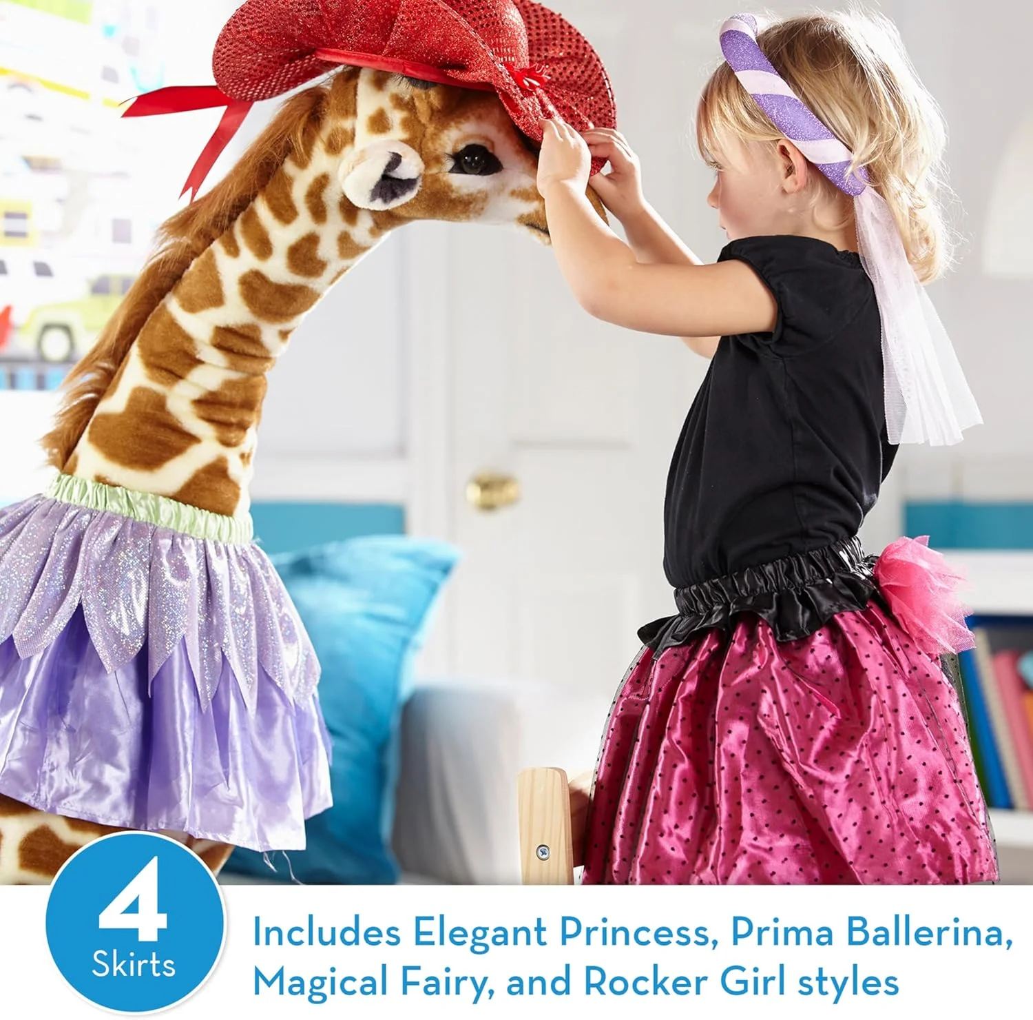 ست لباس باله Melissa & Doug Goodie Tutus! - مجموعه لباس بازی با 4 دامن توتو برای بازی های تخیلی، رقص و سرگرمی - قابل شستشو در ماشین لباسشویی - سنین 3-6 سال | MD8546 ست لباس باله Melissa & Doug Goodie Tutus! - مجموعه لباس بازی با 4 دامن توتو برای بازی های تخیلی، رقص و سرگرمی - قابل شستشو در ماشین لباسشویی - سنین 3-6 سال | MD8546