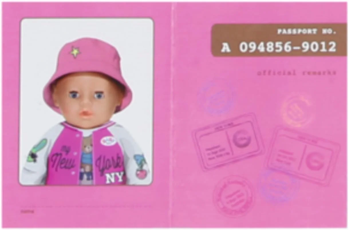 ست لباس مسافرتی لوکس بیبی بورن به همراه لباس عروسک، کلاه سطلی، کفش، ژاکت، پاسپورت و چمدان برای عروسک های 43 سانتی متری، مناسب برای کودکان 3 سال به بالا، 836316 زپف کریشن ست لباس مسافرتی لوکس بیبی بورن به همراه لباس عروسک، کلاه سطلی، کفش، ژاکت، پاسپورت و چمدان برای عروسک های 43 سانتی متری، مناسب برای کودکان 3 سال به بالا، 836316 زپف کریشن