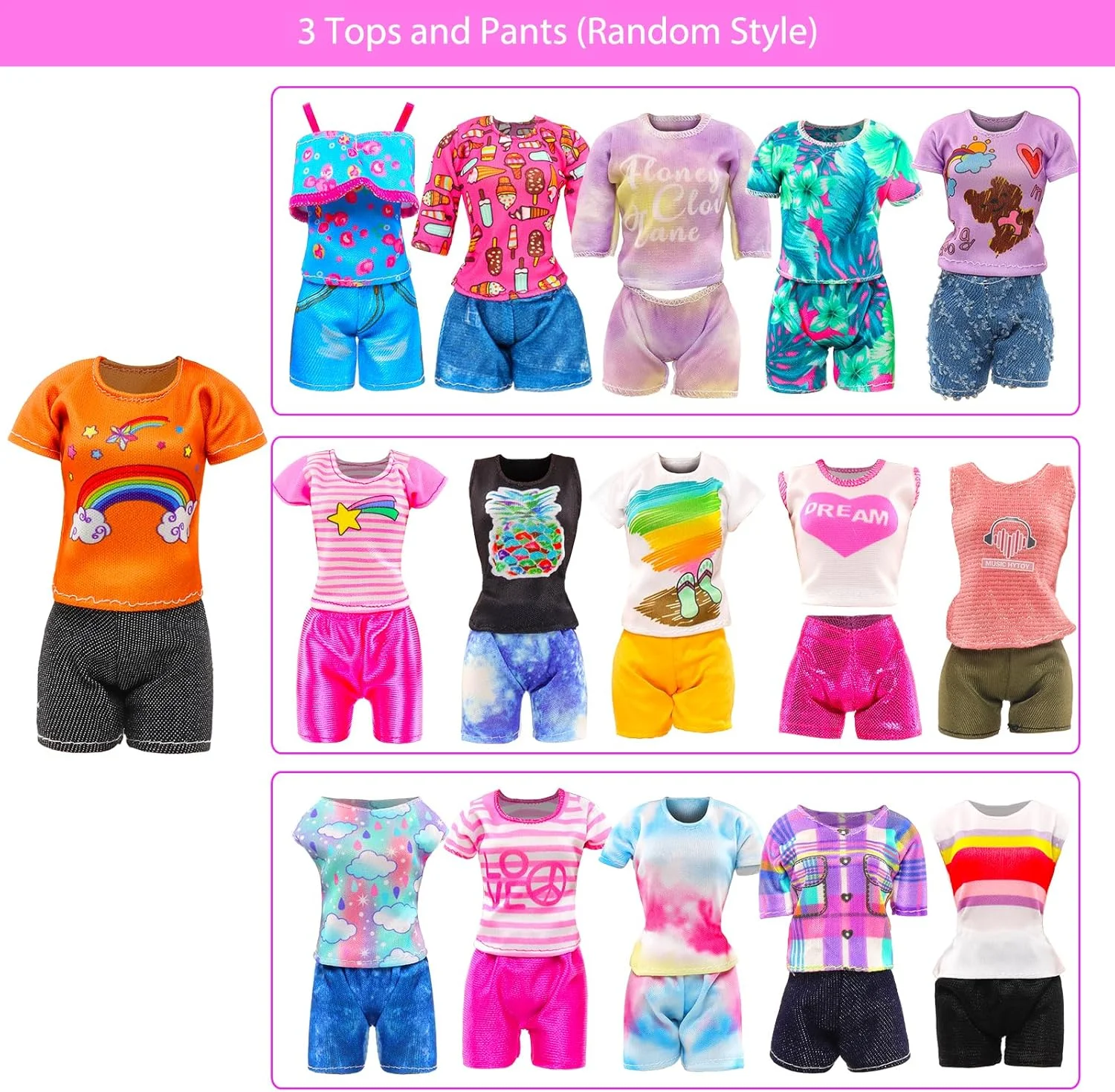 باروا 10 ست لباس عروسک شامل 5 لباس گلدار مد روز و 5 ست لباس غیر رسمی تاپ و شلوار، شورت برای عروسک های دخترانه 11.5 اینچی... باروا 10 ست لباس عروسک شامل 5 لباس گلدار مد روز و 5 ست لباس غیر رسمی تاپ و شلوار، شورت برای عروسک های دخترانه 11.5 اینچی...