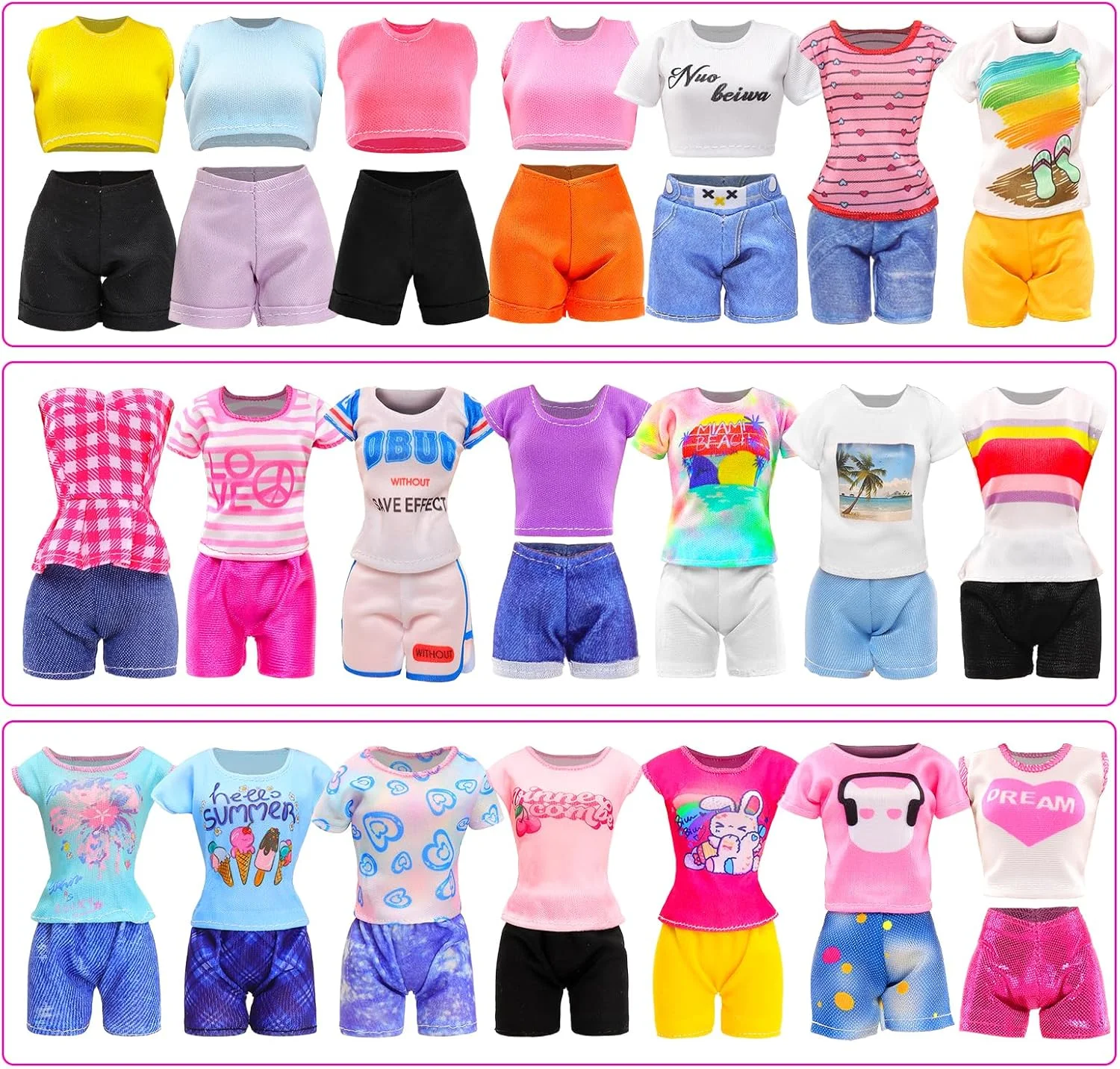 باروا 10 ست لباس عروسک شامل 5 لباس گلدار مد روز و 5 ست لباس غیر رسمی تاپ و شلوار، شورت برای عروسک های دخترانه 11.5 اینچی... باروا 10 ست لباس عروسک شامل 5 لباس گلدار مد روز و 5 ست لباس غیر رسمی تاپ و شلوار، شورت برای عروسک های دخترانه 11.5 اینچی...