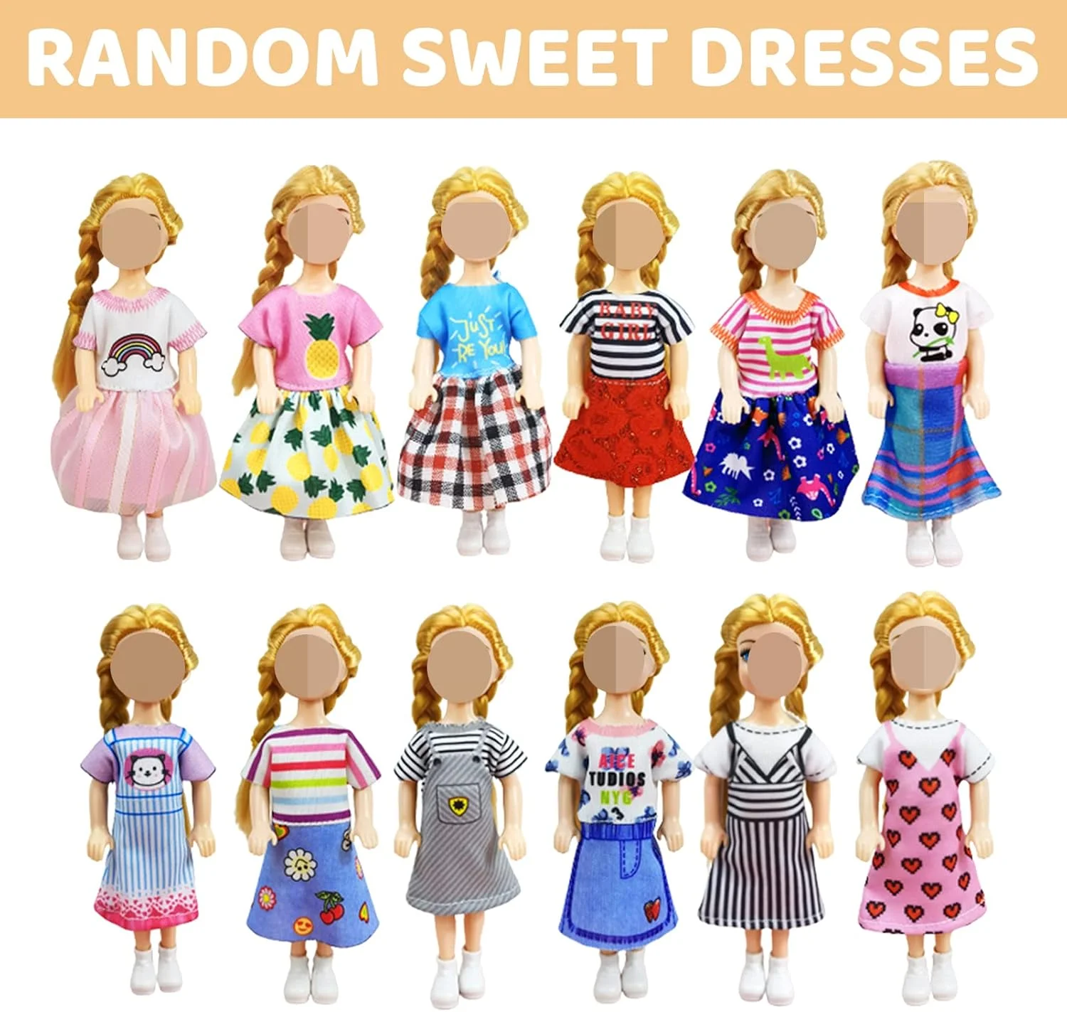 11 تکه لباس و لوازم جانبی زوجی سازگار با عروسک چلسی 6 اینچی، 3 لباس مجلسی، 2 تاپ، 2 شلوار، لباس های غیر رسمی، 2 جفت کفش سازگار با عروسک دختر و پسر چلسی، هدیه تولد شیرین