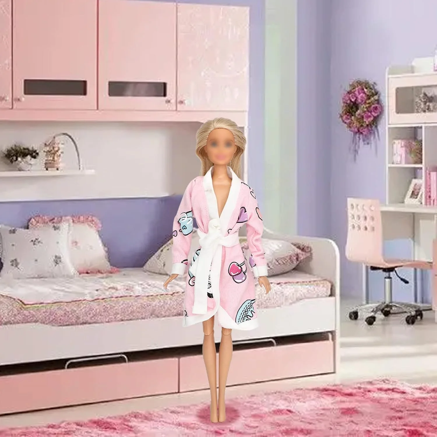 ست لباس و لوازم جانبی 11 تکه SOTOGO برای عروسک های دخترانه 11.5 اینچی، ست بازی خواب خوب شامل 6 ست لباس خواب عروسکی دست ساز، کیسه خواب و 4 عدد چشم بند عروسکی ست لباس و لوازم جانبی 11 تکه SOTOGO برای عروسک های دخترانه 11.5 اینچی، ست بازی خواب خوب شامل 6 ست لباس خواب عروسکی دست ساز، کیسه خواب و 4 عدد چشم بند عروسکی