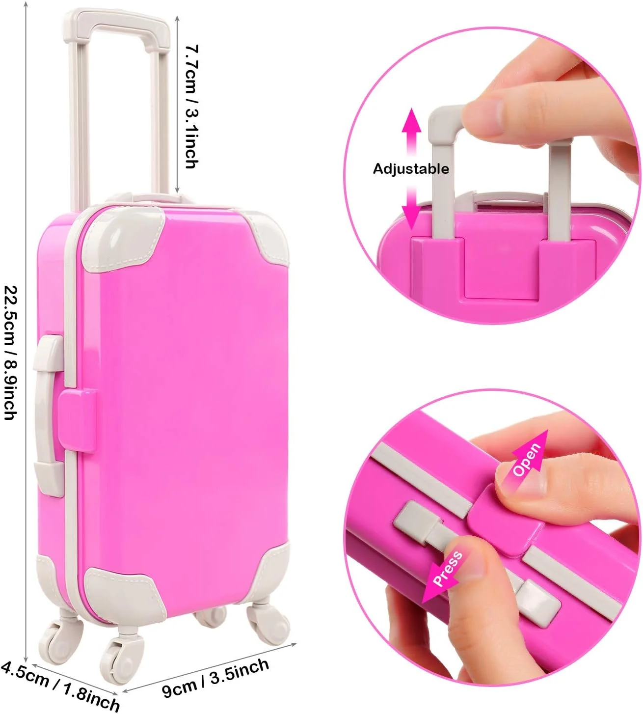 باروا 32 تکه چمدان عروسکی، لباس مسافرتی و لوازم جانبی برای عروسک دخترانه 11.5 اینچی، شامل 1 چمدان، 1 کیف، 23 لوازم بهداشتی مسافرتی، 5 لباس، 1 توله سگ، 1 کامپیوتر و... باروا 32 تکه چمدان عروسکی، لباس مسافرتی و لوازم جانبی برای عروسک دخترانه 11.5 اینچی، شامل 1 چمدان، 1 کیف، 23 لوازم بهداشتی مسافرتی، 5 لباس، 1 توله سگ، 1 کامپیوتر و...