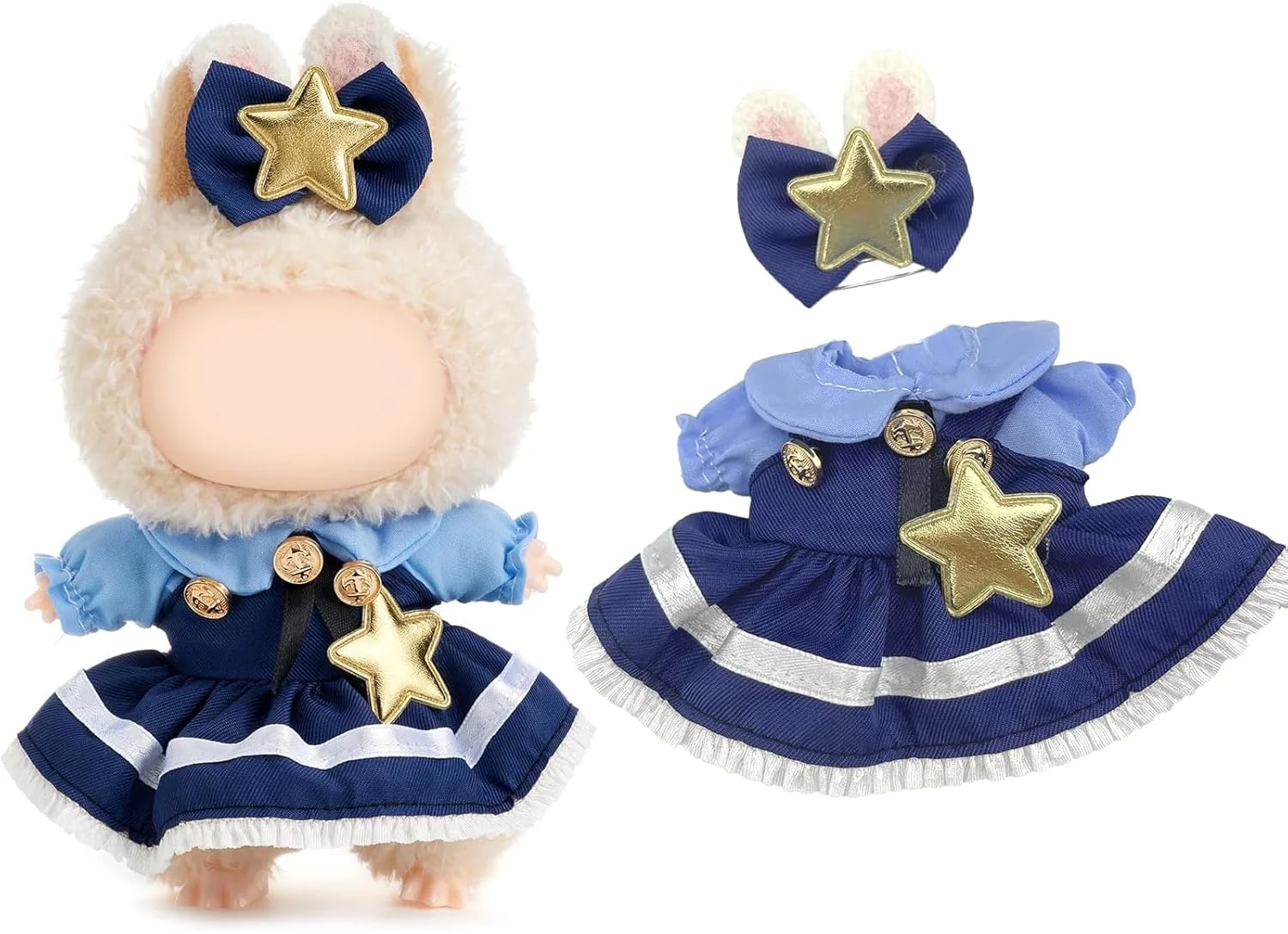 ست لباس عروسک دست ساز CasRmia، ست مد شیک برای عروسک های 17 سانتی متری، لباس مهمانی با طراحی دست ساز، لوازم جانبی شیک عروسک، لوازم جانبی عروسک برای کلکسیونرها (لباس آبی) ست لباس عروسک دست ساز CasRmia، ست مد شیک برای عروسک های 17 سانتی متری، لباس مهمانی با طراحی دست ساز، لوازم جانبی شیک عروسک، لوازم جانبی عروسک برای کلکسیونرها (لباس آبی)