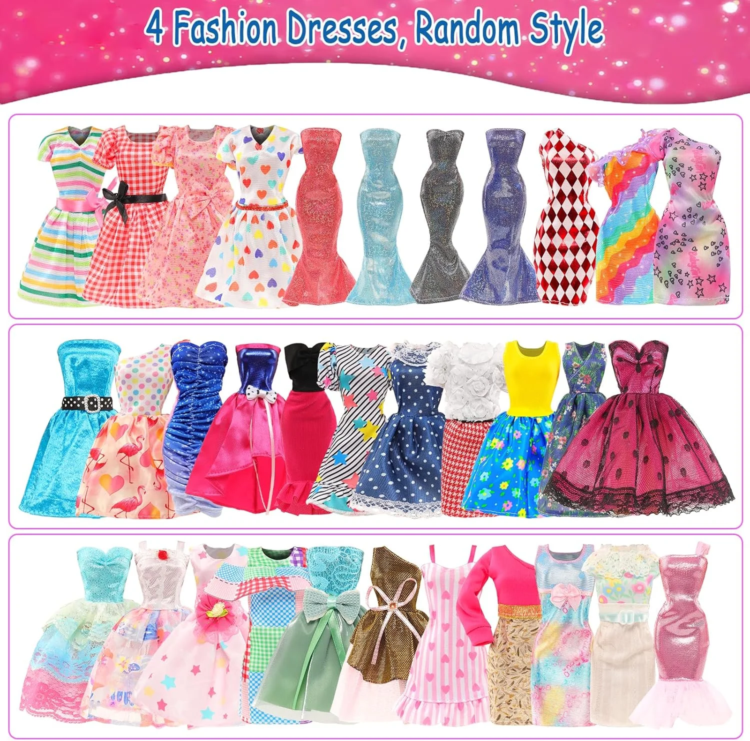 BARWA بسته 15 عددی شامل 5 ست لباس مد روز، لباس های غیر رسمی با 10 جفت کفش، 13 لوازم جانبی برای عروسک دخترانه 11.5 اینچی، هدیه تولد و کریسمس BARWA بسته 15 عددی شامل 5 ست لباس مد روز، لباس های غیر رسمی با 10 جفت کفش، 13 لوازم جانبی برای عروسک دخترانه 11.5 اینچی، هدیه تولد و کریسمس