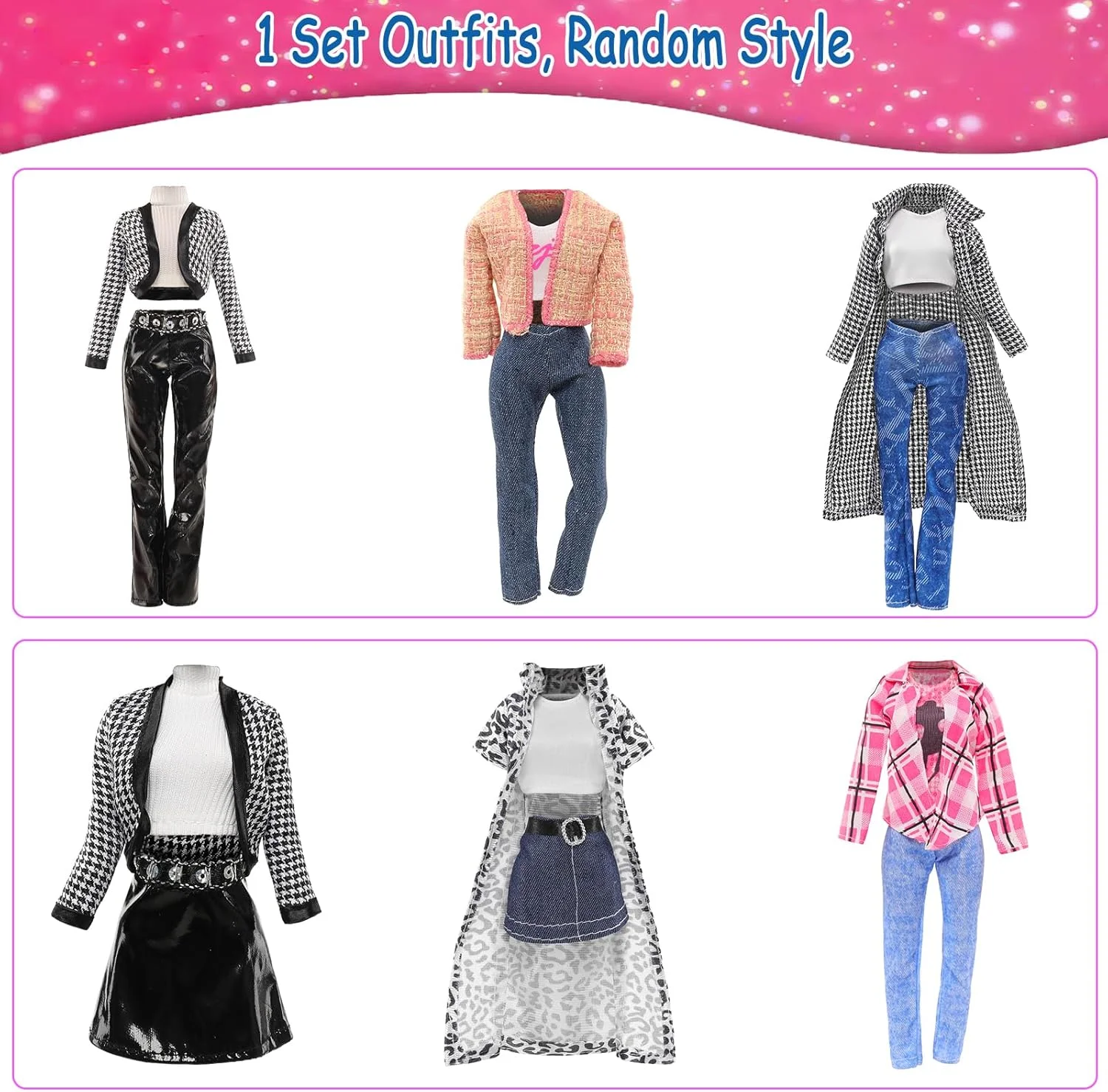 BARWA بسته 15 عددی شامل 5 ست لباس مد روز، لباس های غیر رسمی با 10 جفت کفش، 13 لوازم جانبی برای عروسک دخترانه 11.5 اینچی، هدیه تولد و کریسمس BARWA بسته 15 عددی شامل 5 ست لباس مد روز، لباس های غیر رسمی با 10 جفت کفش، 13 لوازم جانبی برای عروسک دخترانه 11.5 اینچی، هدیه تولد و کریسمس