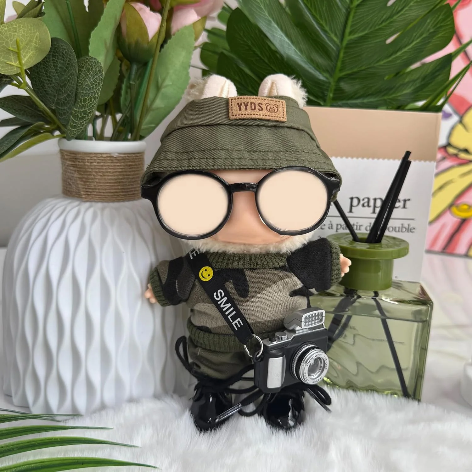 ست لباس عروسک برای لابوبو، ست لباس مد با لوازم جانبی زیبا، لباس عروسک پولیشی 17 سانتی متری، لباس عروسک شیک برای کلکسیونرهای لابوبو (عروسک شامل نمی شود)