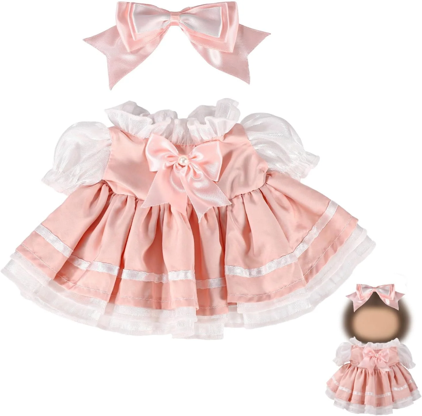 ست لباس عروسک 15 اینچی، شامل 1 عدد گیره مو کمانی و 1 عدد پیراهن کمانی، لباس ها و لوازم جانبی زیبا (عروسک شامل نمی شود)، لباس و استایل شیک و لوکس عروسک برای لابوبو (صورتی) ست لباس عروسک 15 اینچی، شامل 1 عدد گیره مو کمانی و 1 عدد پیراهن کمانی، لباس ها و لوازم جانبی زیبا (عروسک شامل نمی شود)، لباس و استایل شیک و لوکس عروسک برای لابوبو (صورتی)