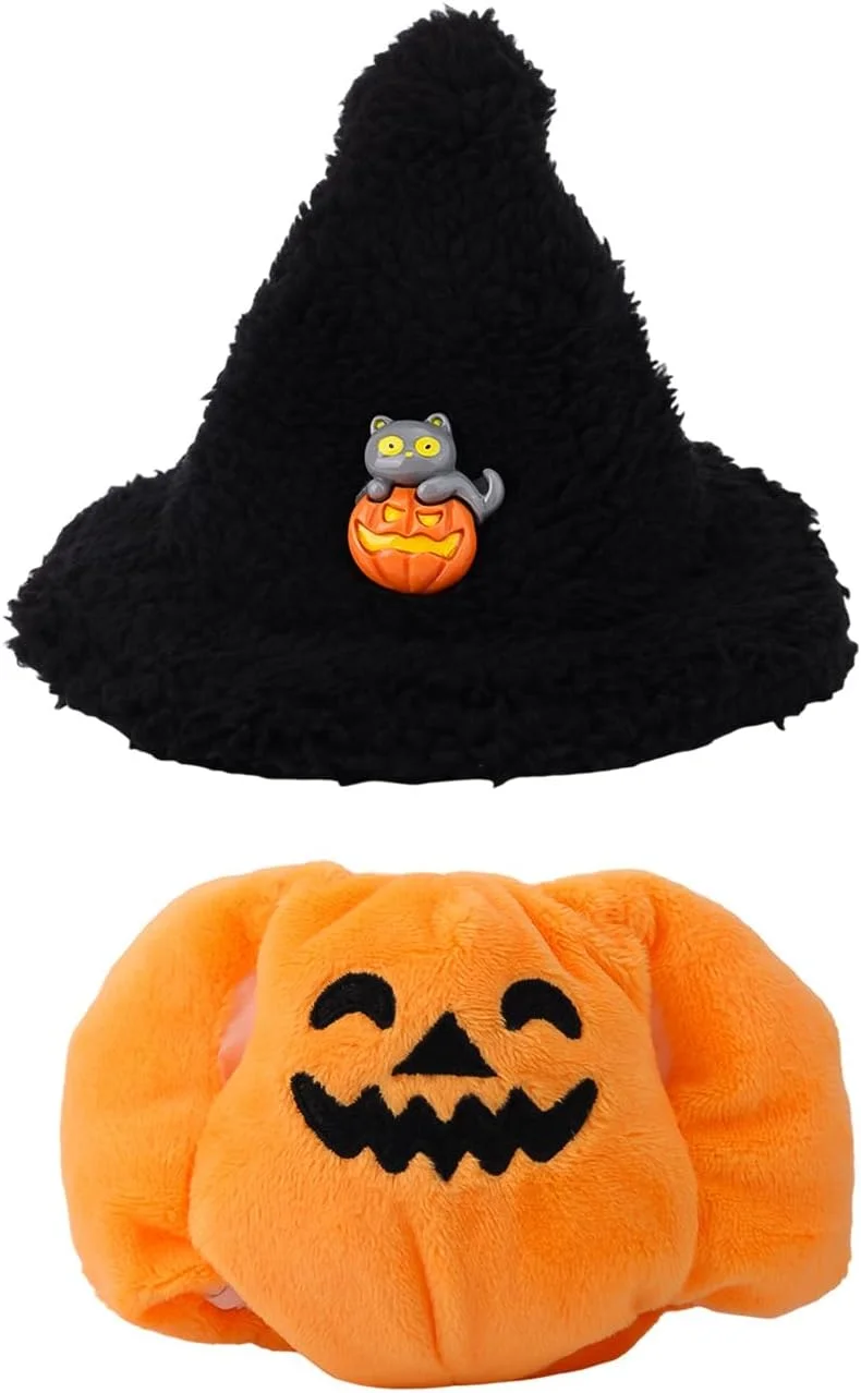 لباس هالووین لاسوروا برای عروسک 17 سانتی متری، لباس کدو تنبل ناز با کلاه جادوگر، ست لباس شیک عروسک، لوازم جانبی هالووین (فقط لباس) لباس هالووین لاسوروا برای عروسک 17 سانتی متری، لباس کدو تنبل ناز با کلاه جادوگر، ست لباس شیک عروسک، لوازم جانبی هالووین (فقط لباس)