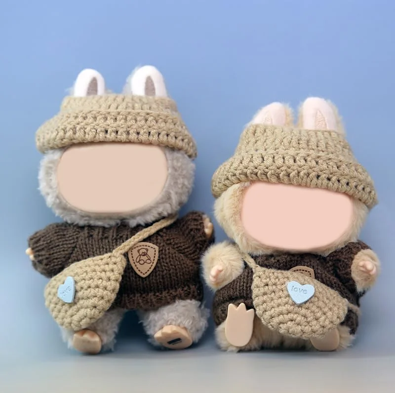 ست لباس 17 سانتی متری AM ANNA (بدون عروسک)، ست 2 تکه کلاه و دامن، لباس های زیبا برای لباس پوشیدن با سبک منحصر به فرد، لباس و استایل شیک و لوکس عروسک (استایل D)