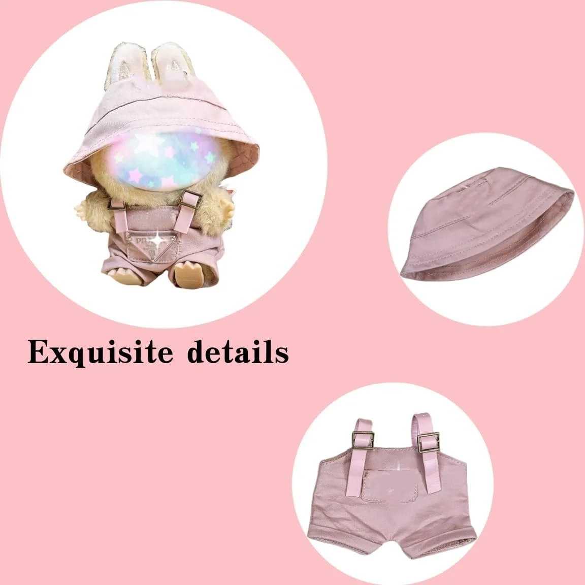 لباس عروسک تزئینی HOGOOD، لباس صورتی ممتاز برای ماکارون و صندلی، عروسک های 5.91-6.7 اینچی، ست لباس عروسک، لوازم جانبی مد روز (عروسک شامل نمی شود)