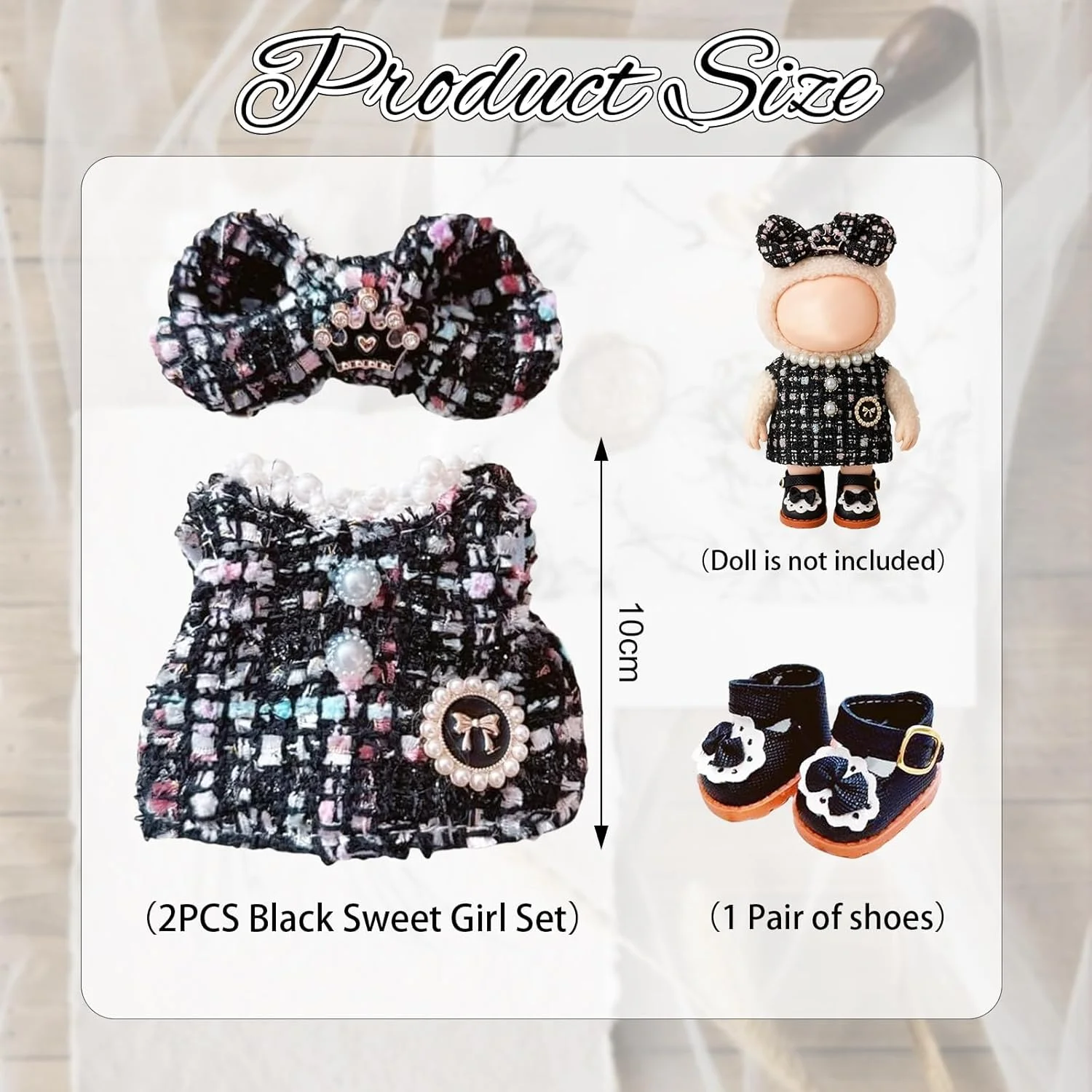 ست لباس عروسک 3 تکه KASTWAVE برای عروسک پولیشی لابوبو، شامل گیره موی پاپیونی، کت و کفش، مناسب برای عروسک های 17 سانتی متری (5.91-6.7 اینچ)، هدیه لوازم جانبی عروسک برای پسران و دختران (بدون عروسک) ست لباس عروسک 3 تکه KASTWAVE برای عروسک پولیشی لابوبو، شامل گیره موی پاپیونی، کت و کفش، مناسب برای عروسک های 17 سانتی متری (5.91-6.7 اینچ)، هدیه لوازم جانبی عروسک برای پسران و دختران (بدون عروسک)