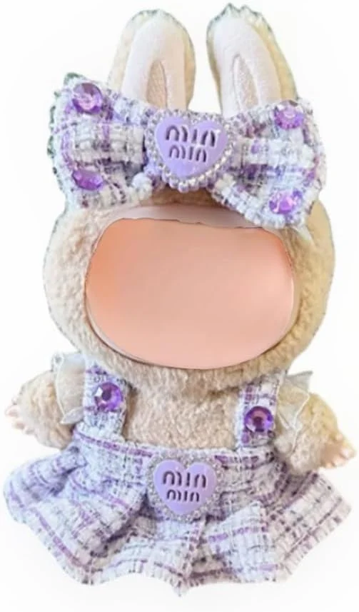 ست لباس عروسک AZONEE با استایل شیک و لوکس برای عروسک های Labubu 17 سانتی متری، لوازم جانبی عروسک های 17 سانتی متری با کیفیت بالا برای Labubu، لوازم جانبی لباس، طناب مو + دامن، بدون عروسک (بنفش) ست لباس عروسک AZONEE با استایل شیک و لوکس برای عروسک های Labubu 17 سانتی متری، لوازم جانبی عروسک های 17 سانتی متری با کیفیت بالا برای Labubu، لوازم جانبی لباس، طناب مو + دامن، بدون عروسک (بنفش)