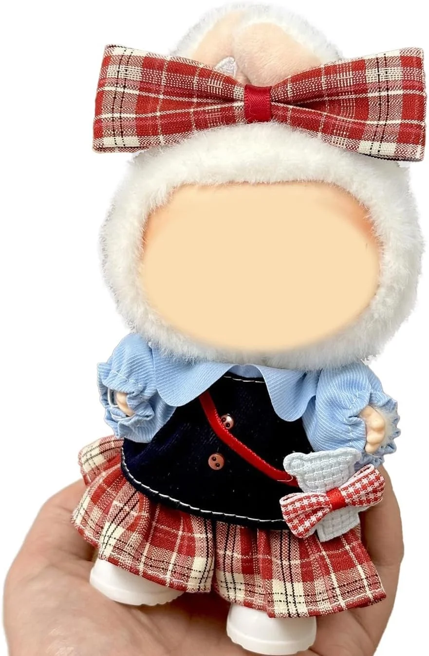 ست لباس 17 سانتی‌متری (بدون عروسک)، لباس‌های عروسکی بامزه 6.7 اینچی مناسب برای لوازم جانبی عروسک‌ها، لباس‌های بامزه برای لباس پوشیدن با سبک منحصر به فرد، طراحی شده برای لباس‌های لابوبو