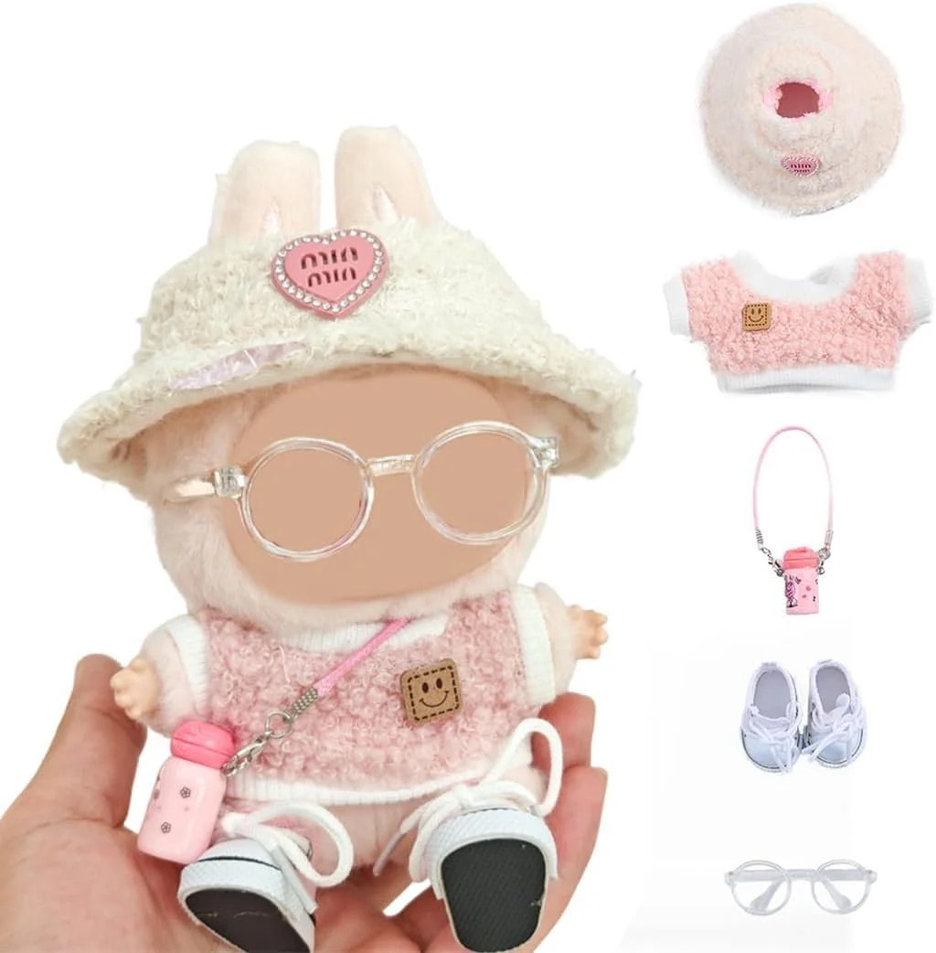 لباس های HYLAN برای عروسک های لابوبو، ست لباس صورتی شیک و کاوایی 5 تکه مناسب برای عروسک 15 و 17 سانتی متری لا بوبو، ست جایگزین لباس عروسک (بدون عروسک) لباس های HYLAN برای عروسک های لابوبو، ست لباس صورتی شیک و کاوایی 5 تکه مناسب برای عروسک 15 و 17 سانتی متری لا بوبو، ست جایگزین لباس عروسک (بدون عروسک)