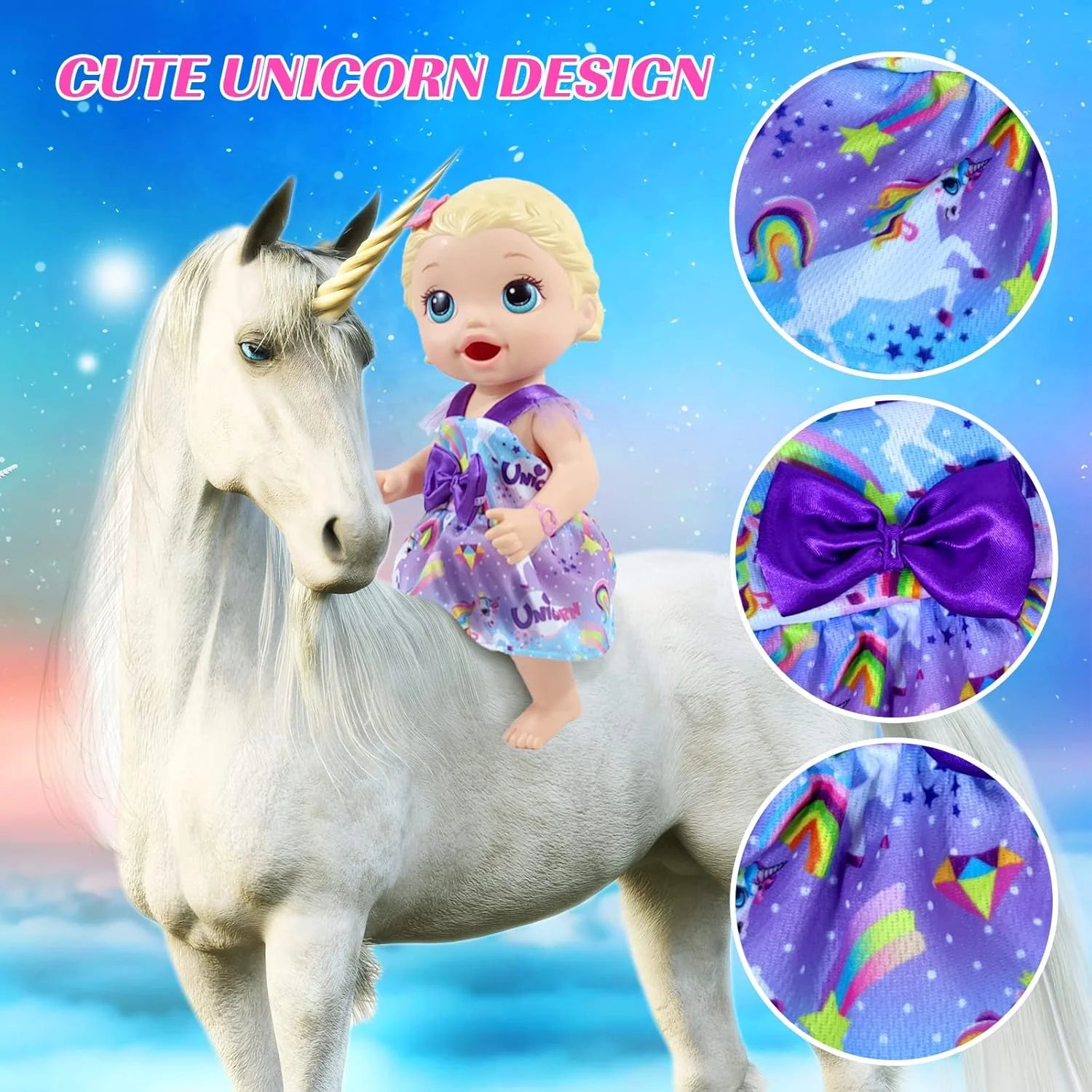 ARTST 7 ست لباس عروسک نوزاد زنده لباس برای عروسک های نوزاد 10 اینچی عروسک های نوزاد زنده 12 اینچی ARTST 7 ست لباس عروسک نوزاد زنده لباس برای عروسک های نوزاد 10 اینچی عروسک های نوزاد زنده 12 اینچی